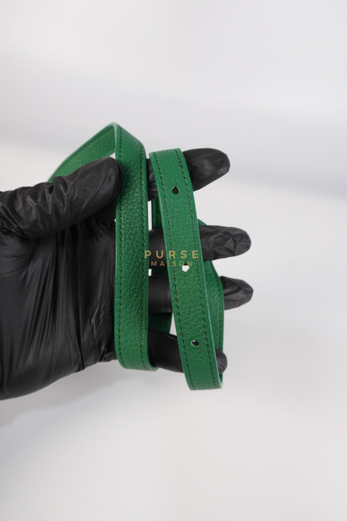 Mount Envelope Small Green in Grained Calfskin Leather Bag | Purse Maison Luxury Bags Shop