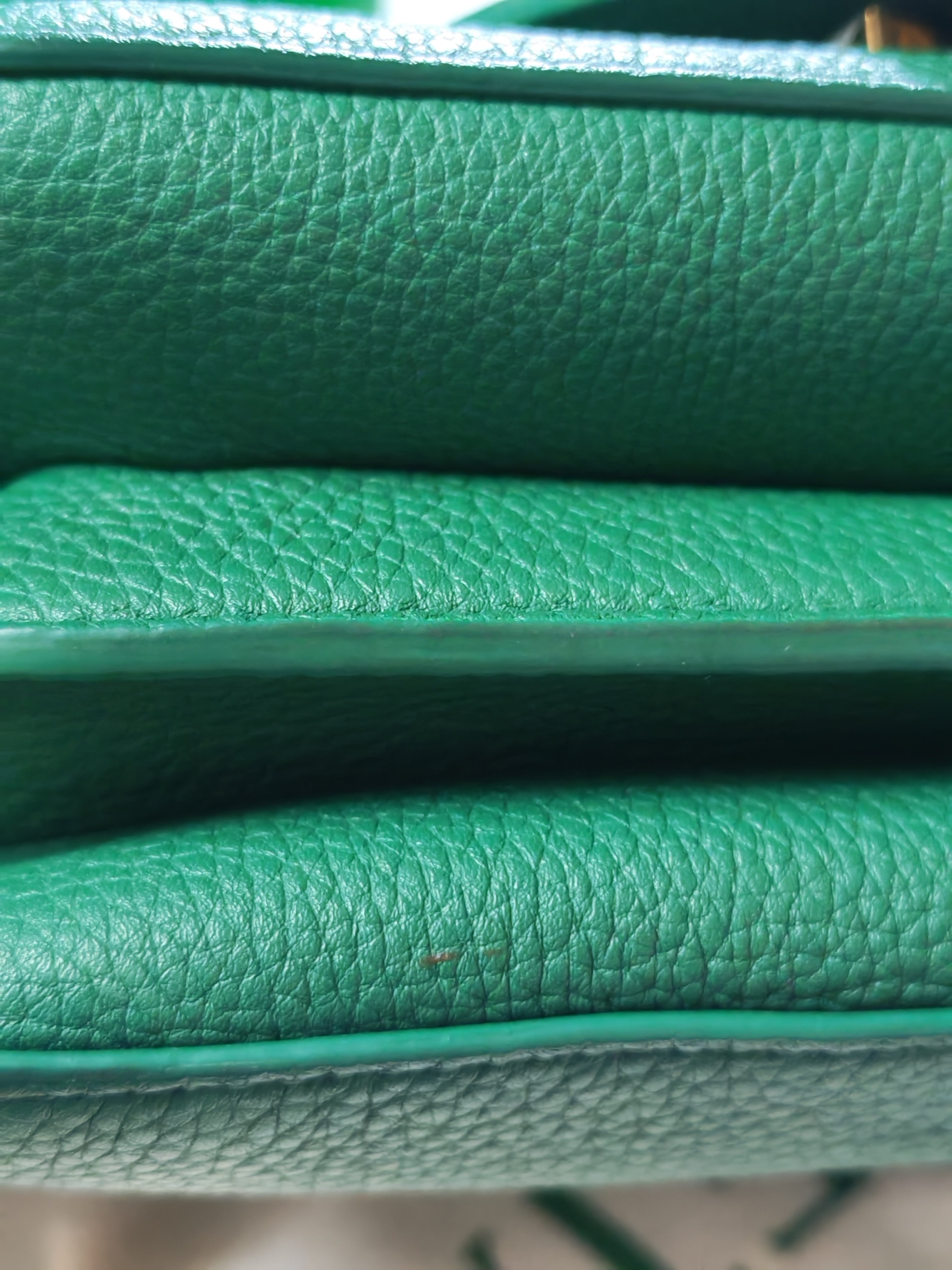 Mount Envelope Small Green in Grained Calfskin Leather Bag | Purse Maison Luxury Bags Shop