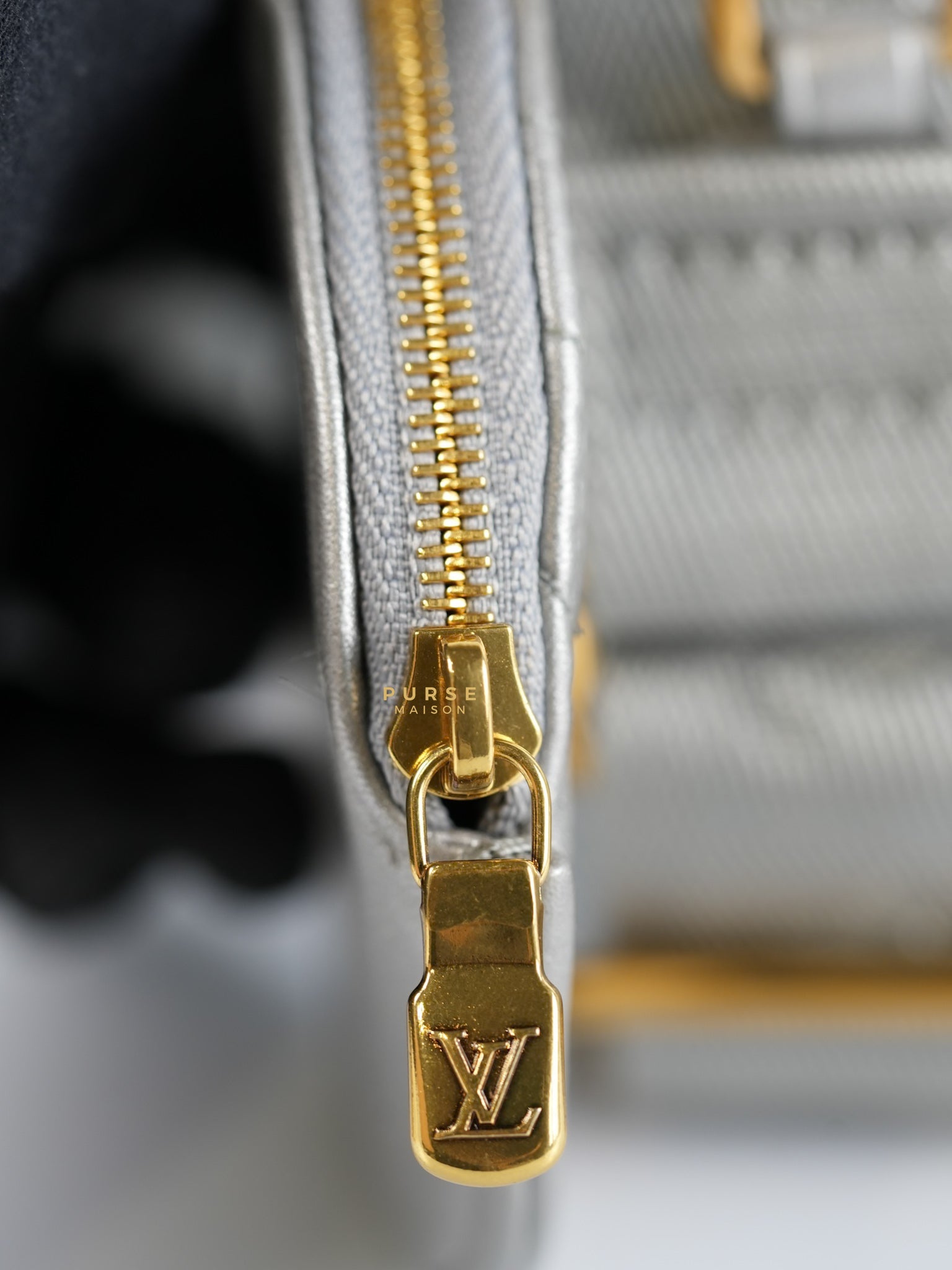 Multi Pochette New Wave Silvery Leather Gold Hardware(Microchip) | Purse Maison Luxury Bags Shop