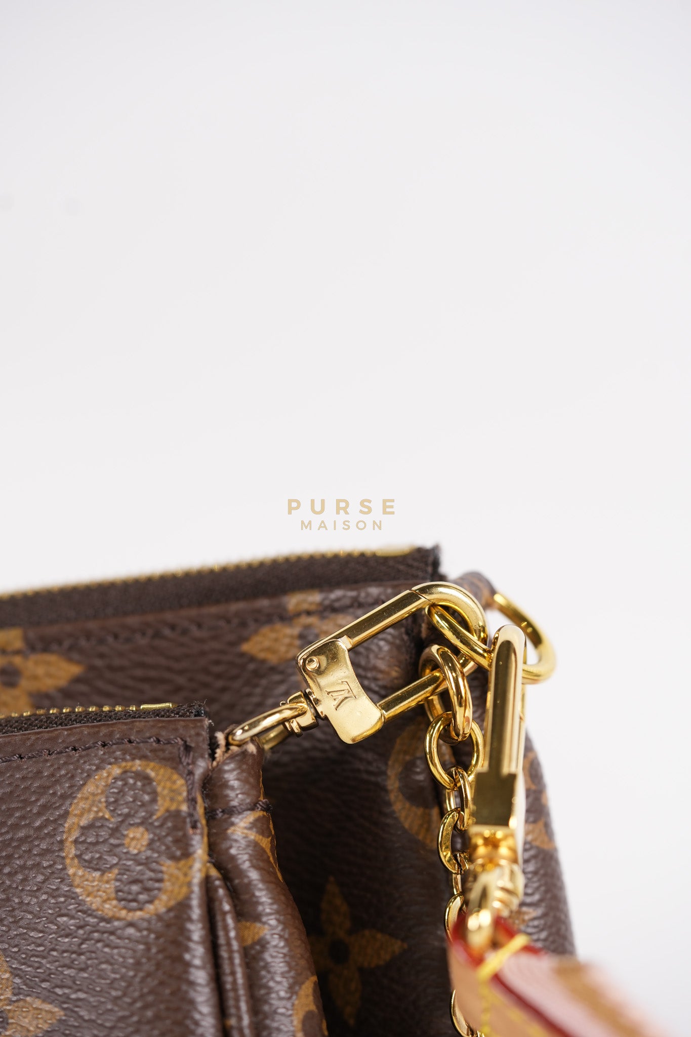 Multi Pochette Shoulder Bag in Monogram Canvas & Gold Hardware Microchip | Purse Maison Luxury Bags Shop