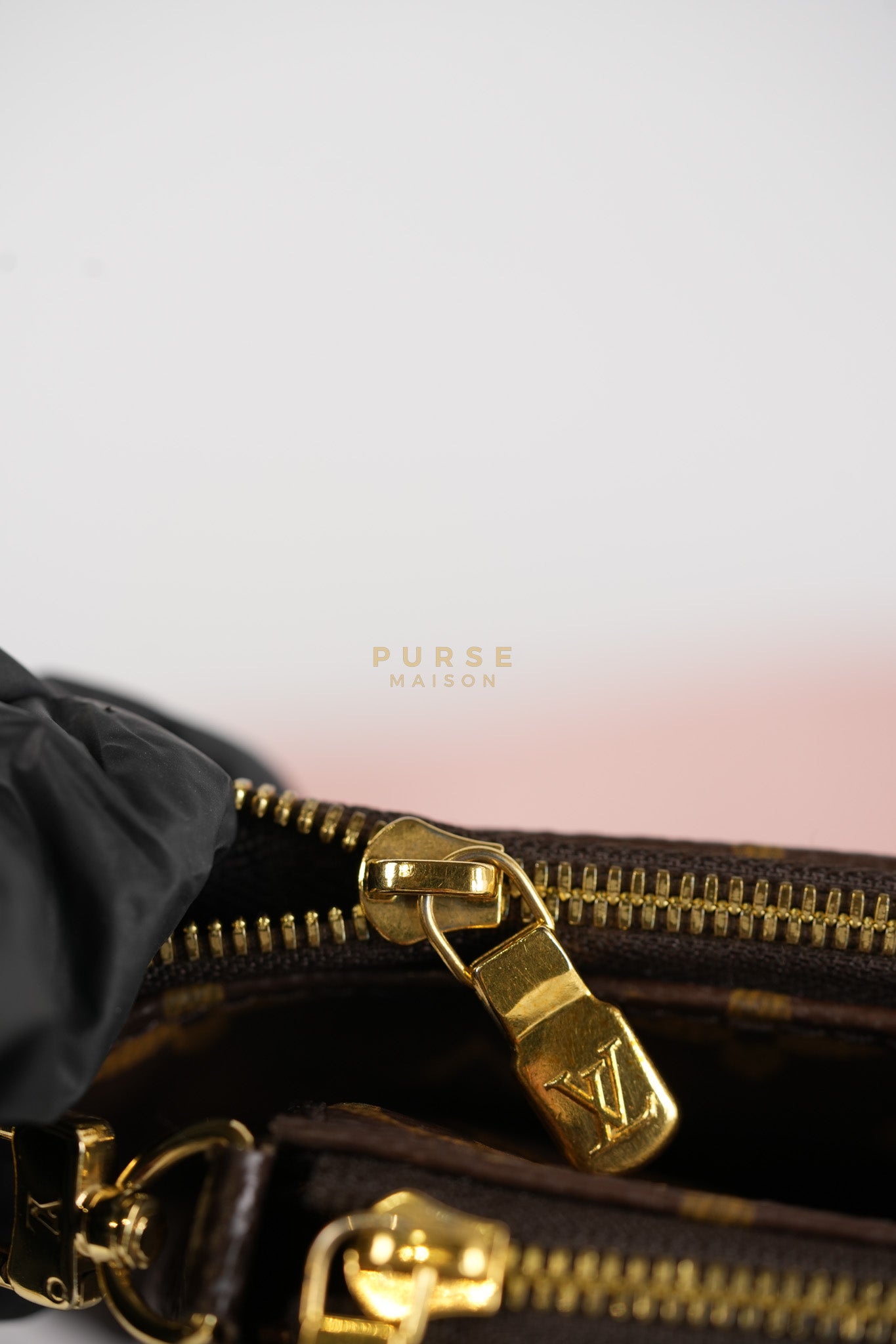 Multi Pochette Shoulder Bag in Monogram Canvas & Gold Hardware Microchip | Purse Maison Luxury Bags Shop