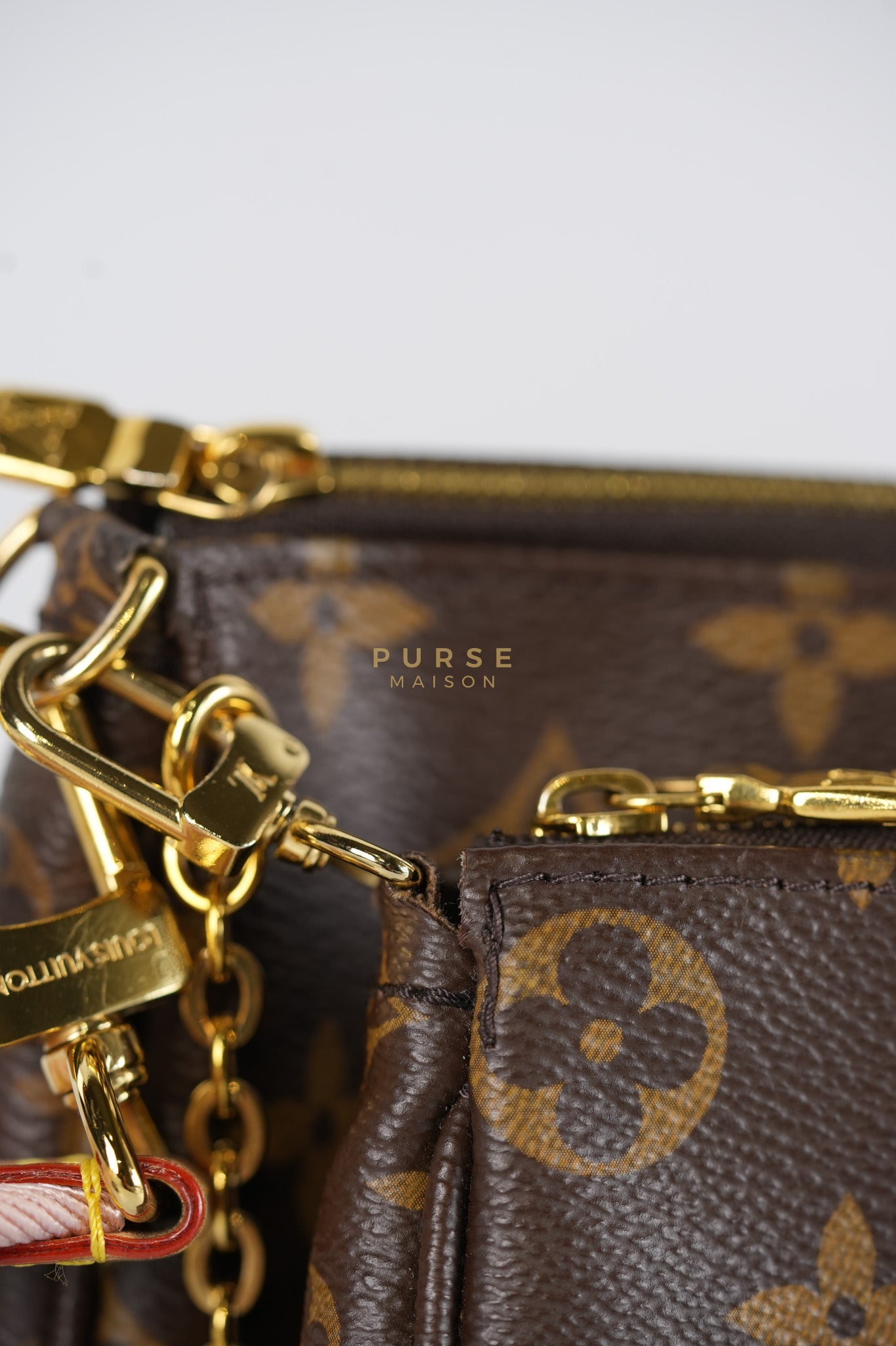 Multi Pochette Shoulder Bag in Monogram Canvas & Gold Hardware Microchip | Purse Maison Luxury Bags Shop