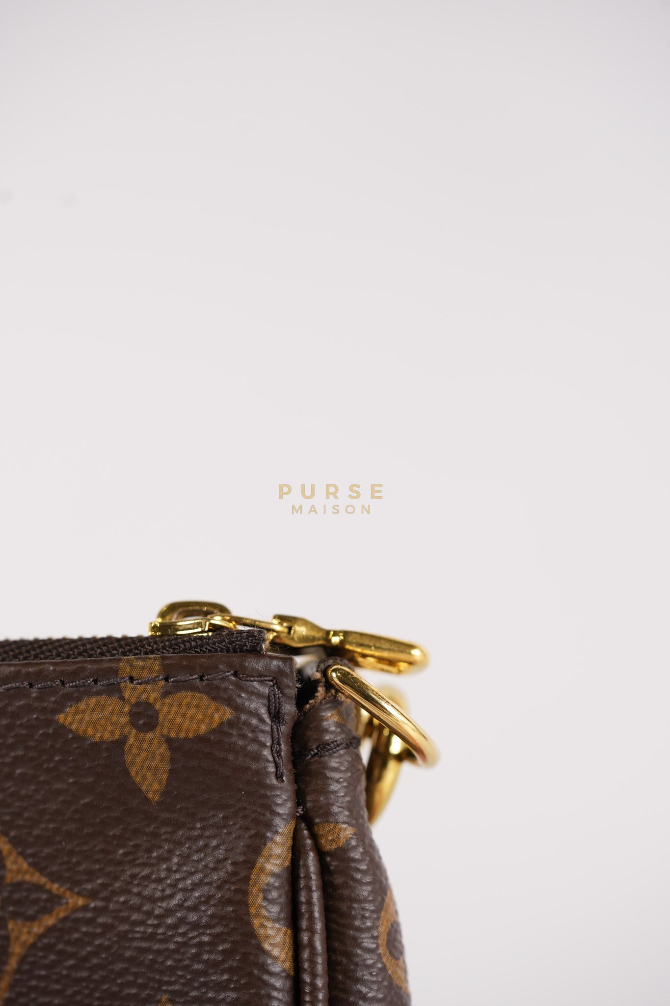 Multi Pochette Shoulder Bag in Monogram Canvas & Gold Hardware Microchip | Purse Maison Luxury Bags Shop