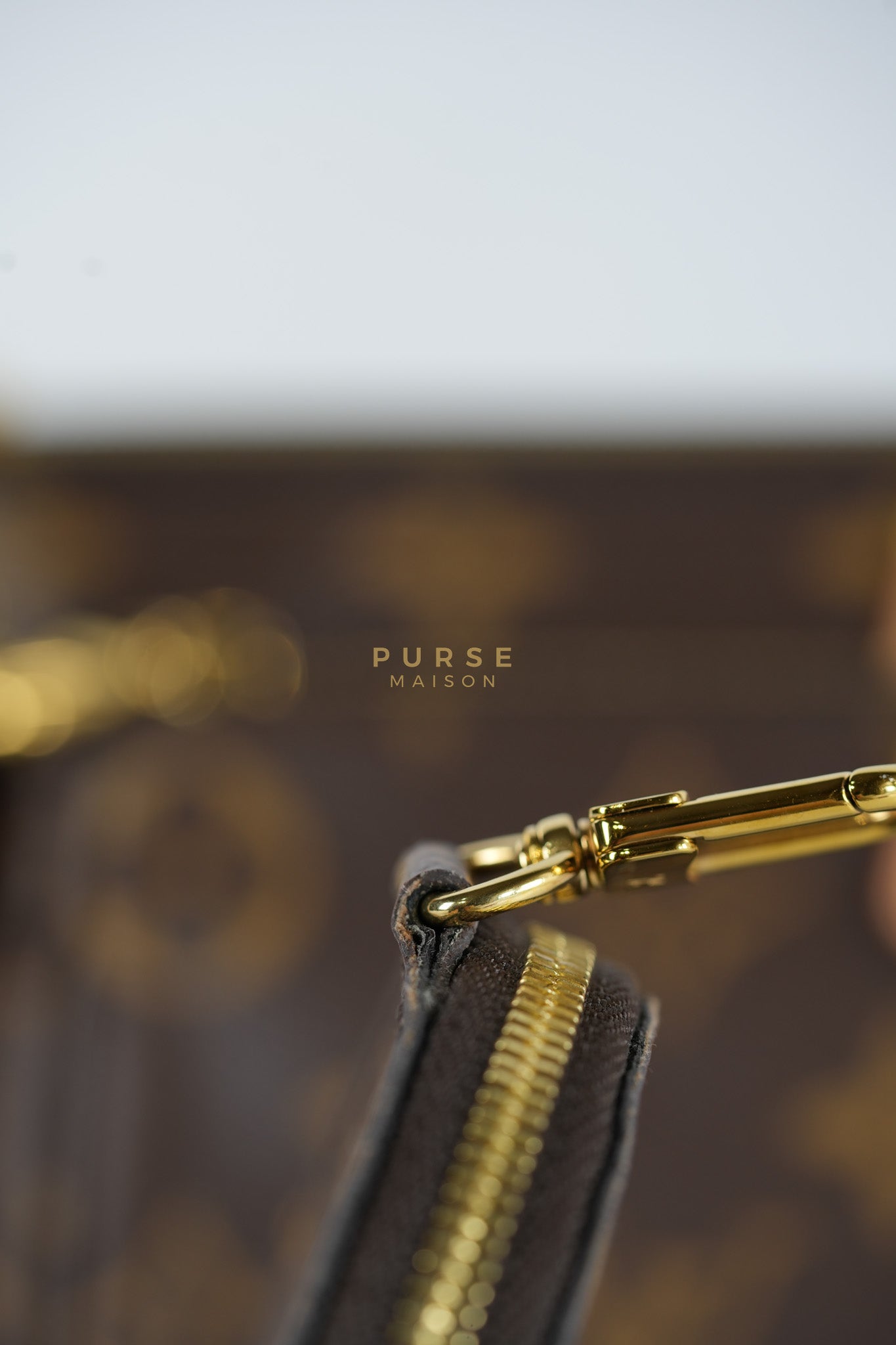 Multi Pochette Shoulder Bag in Monogram Canvas & Gold Hardware Microchip | Purse Maison Luxury Bags Shop