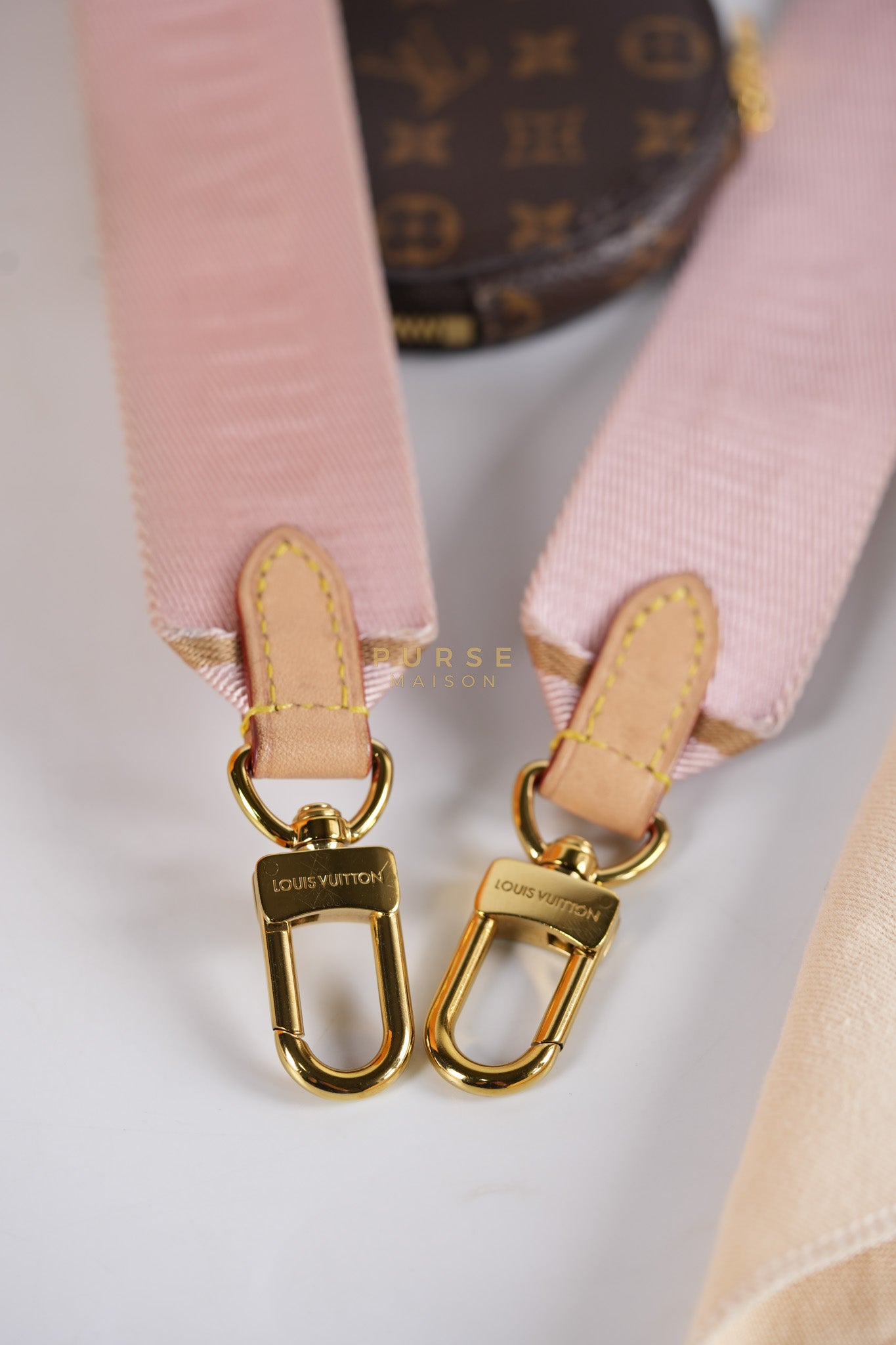 Multi Pochette Shoulder Bag in Monogram Canvas & Gold Hardware Microchip | Purse Maison Luxury Bags Shop