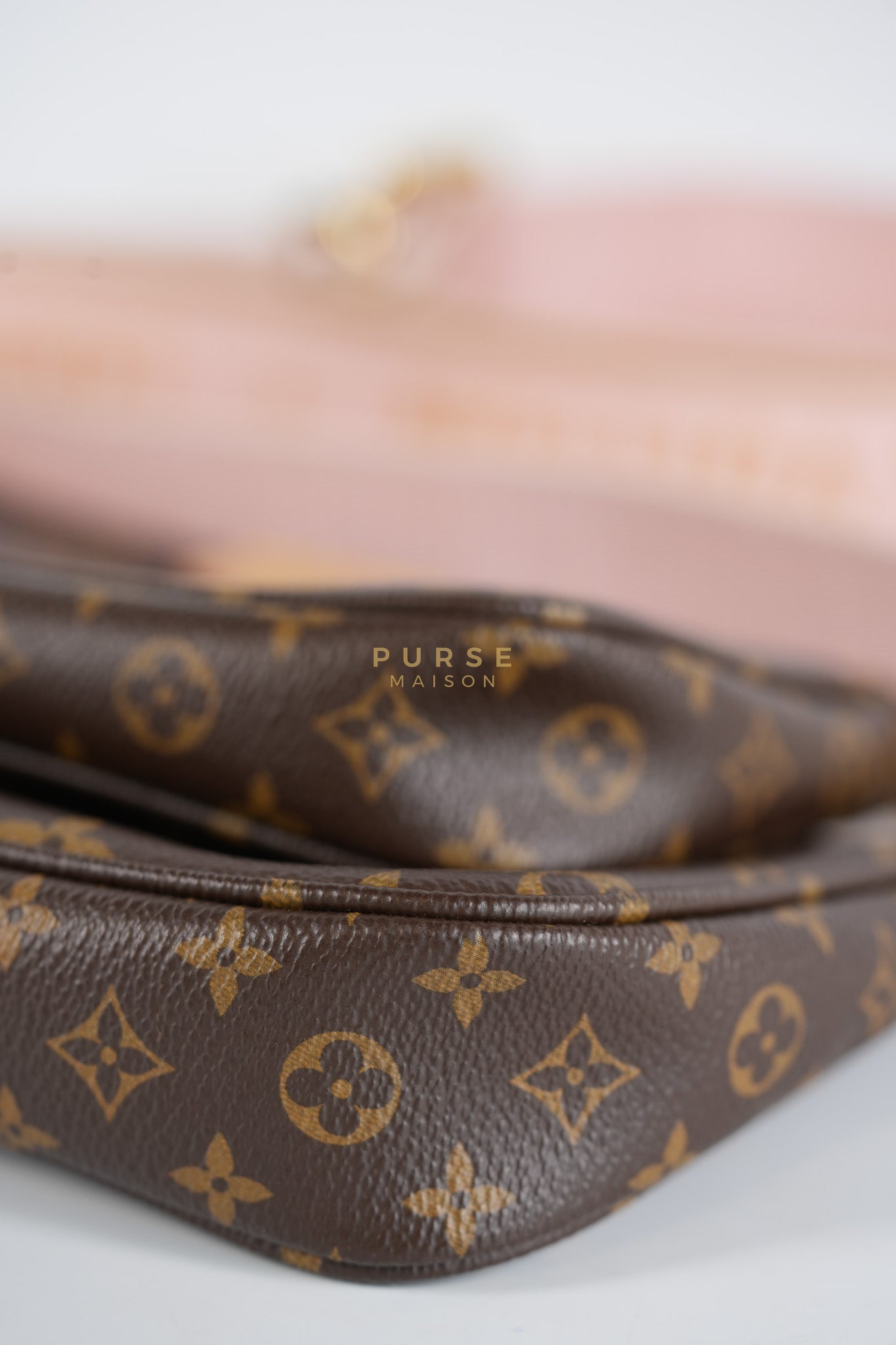 Multi Pochette Shoulder Bag in Monogram Canvas & Gold Hardware Microchip | Purse Maison Luxury Bags Shop