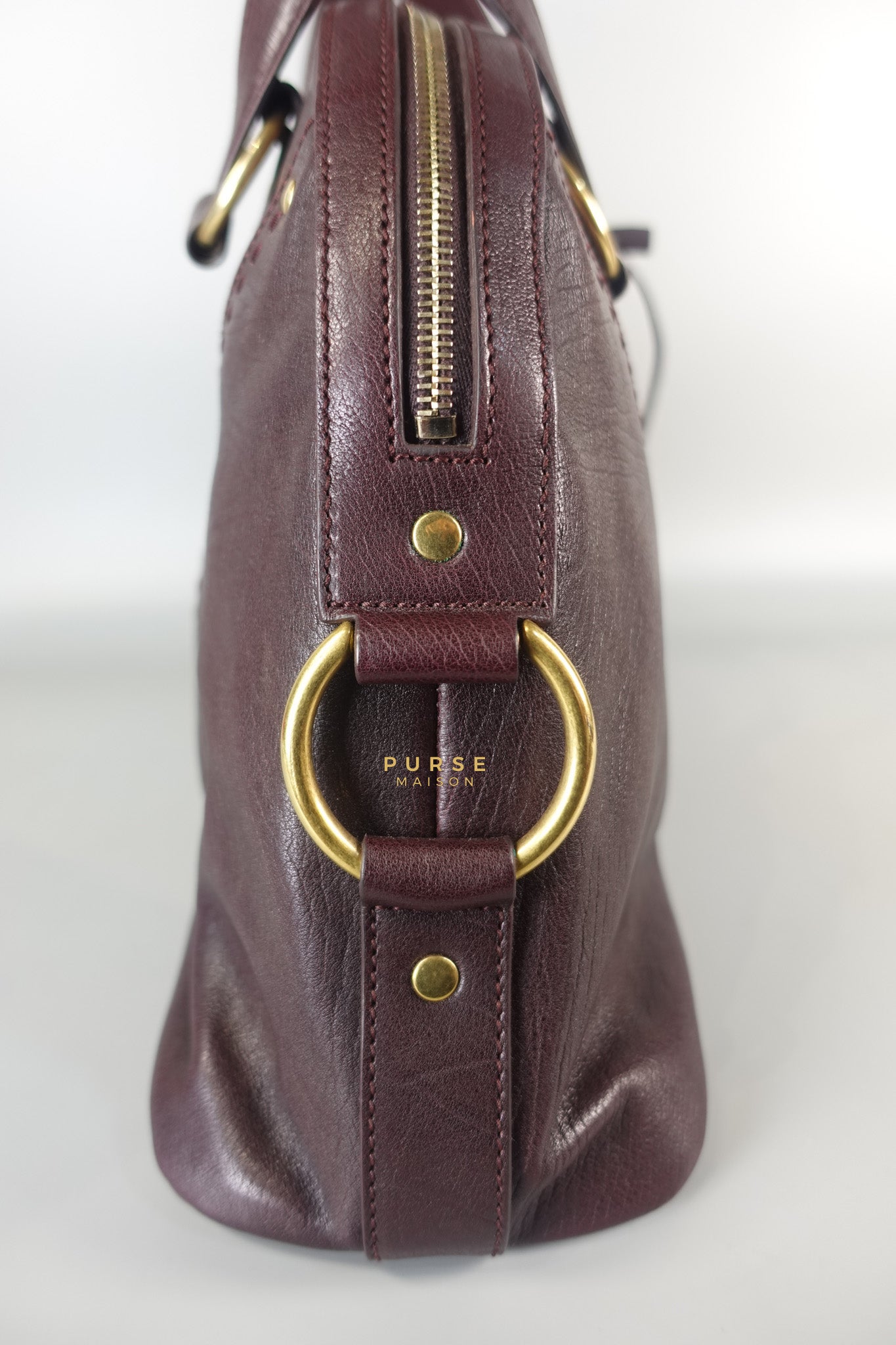 Purple Leather Oversized Muse Bag | Purse Maison Luxury Bags Shop