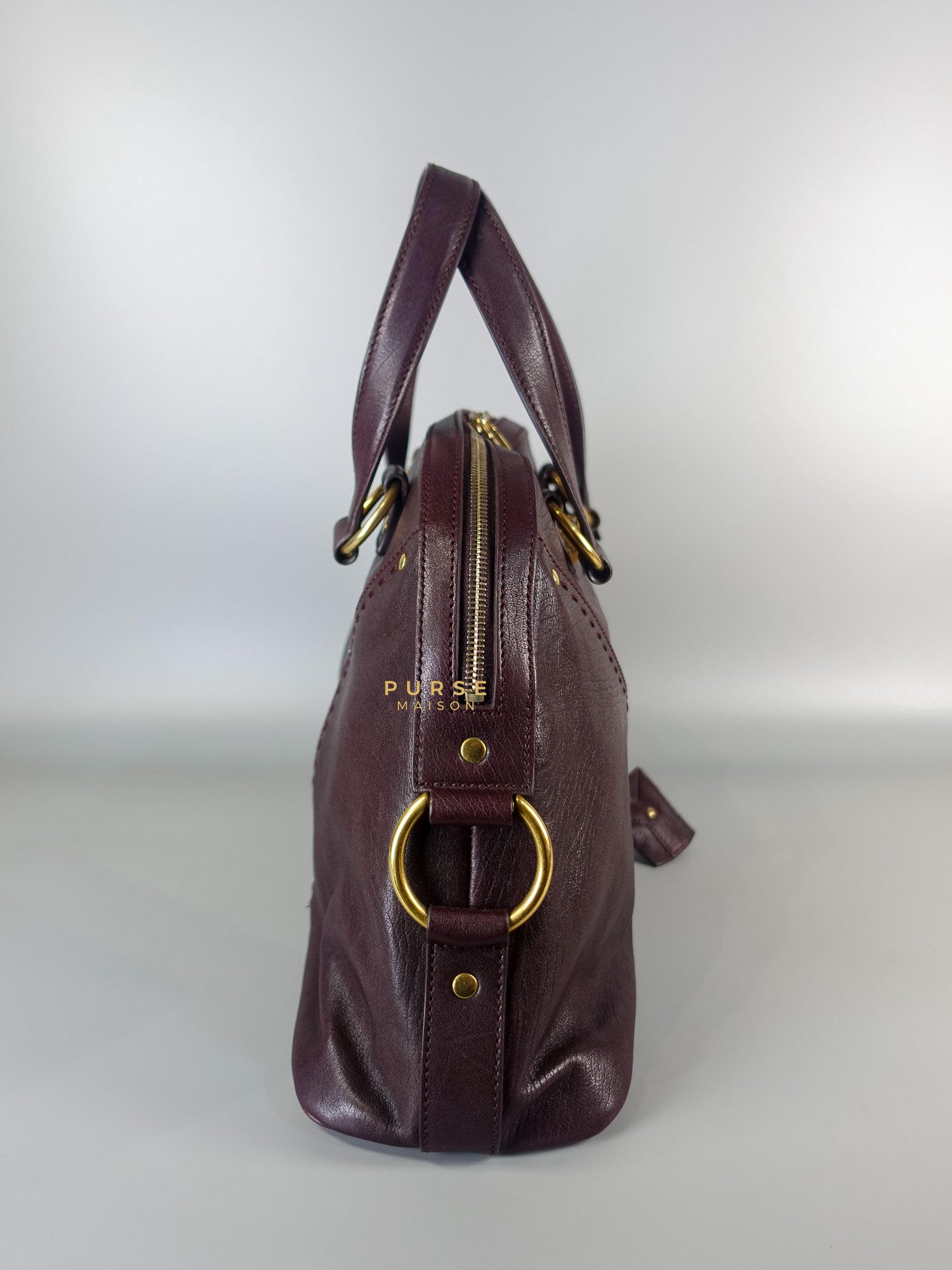 Purple Leather Oversized Muse Bag | Purse Maison Luxury Bags Shop