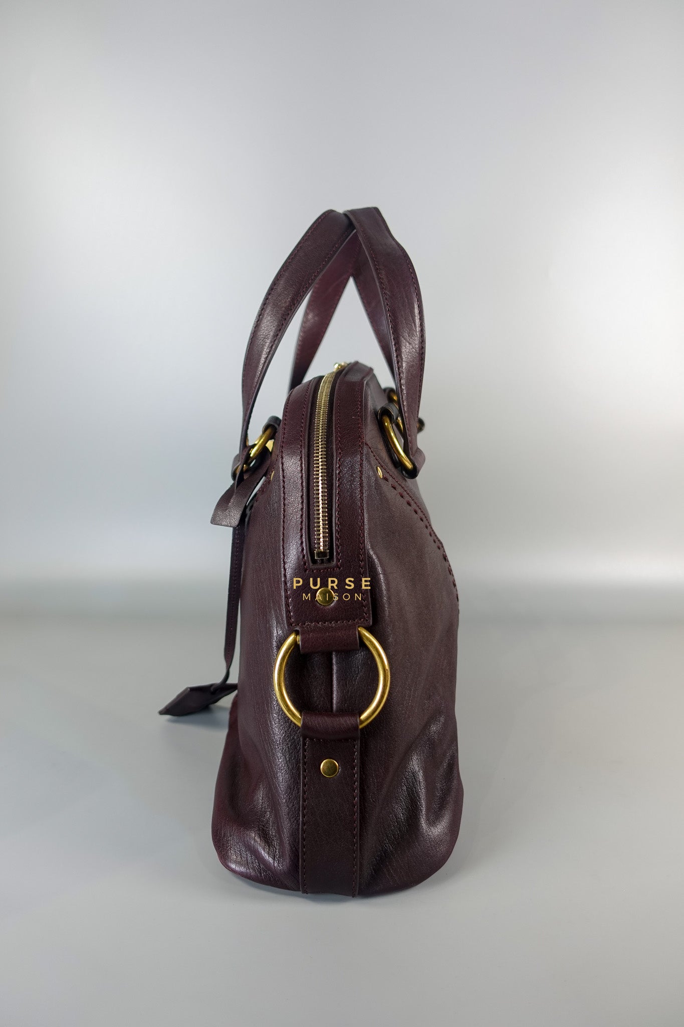 Purple Leather Oversized Muse Bag | Purse Maison Luxury Bags Shop