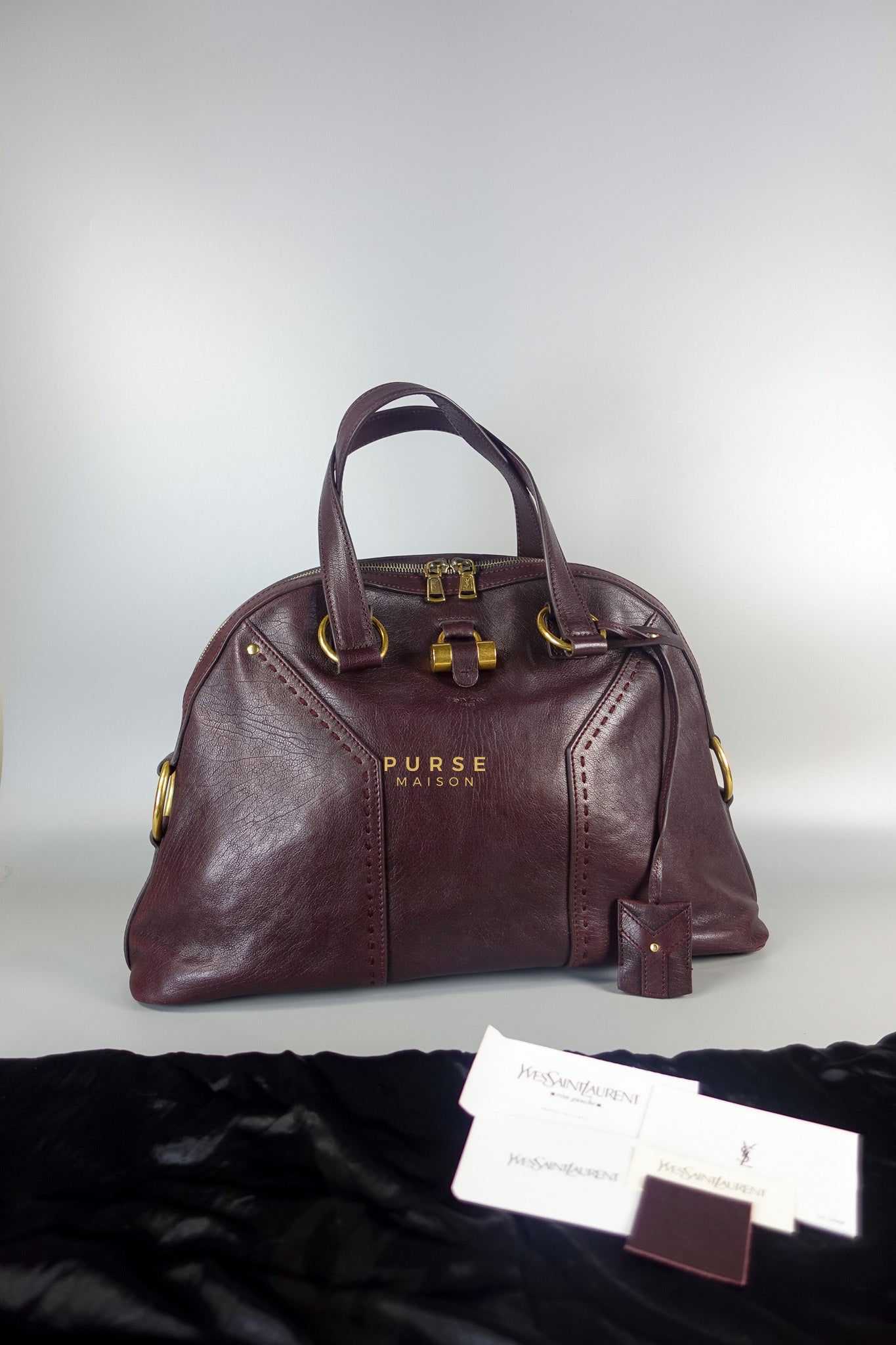 Purple Leather Oversized Muse Bag | Purse Maison Luxury Bags Shop