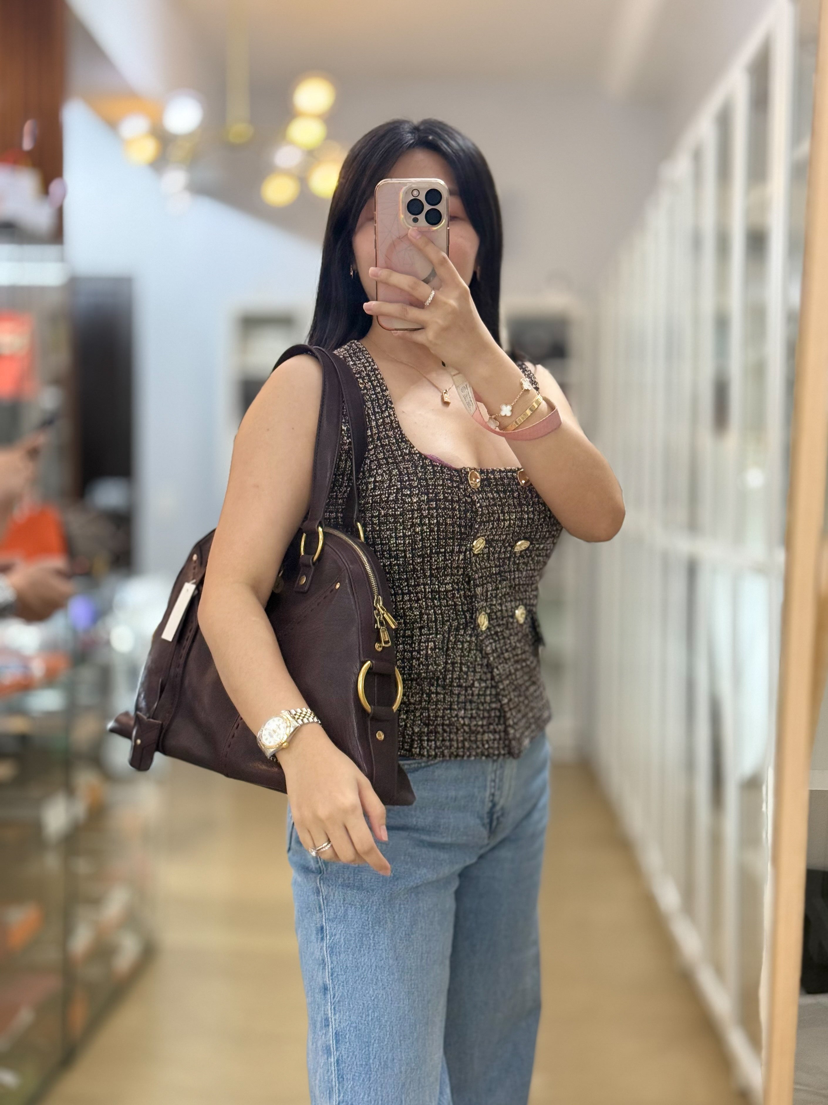 Purple Leather Oversized Muse Bag | Purse Maison Luxury Bags Shop