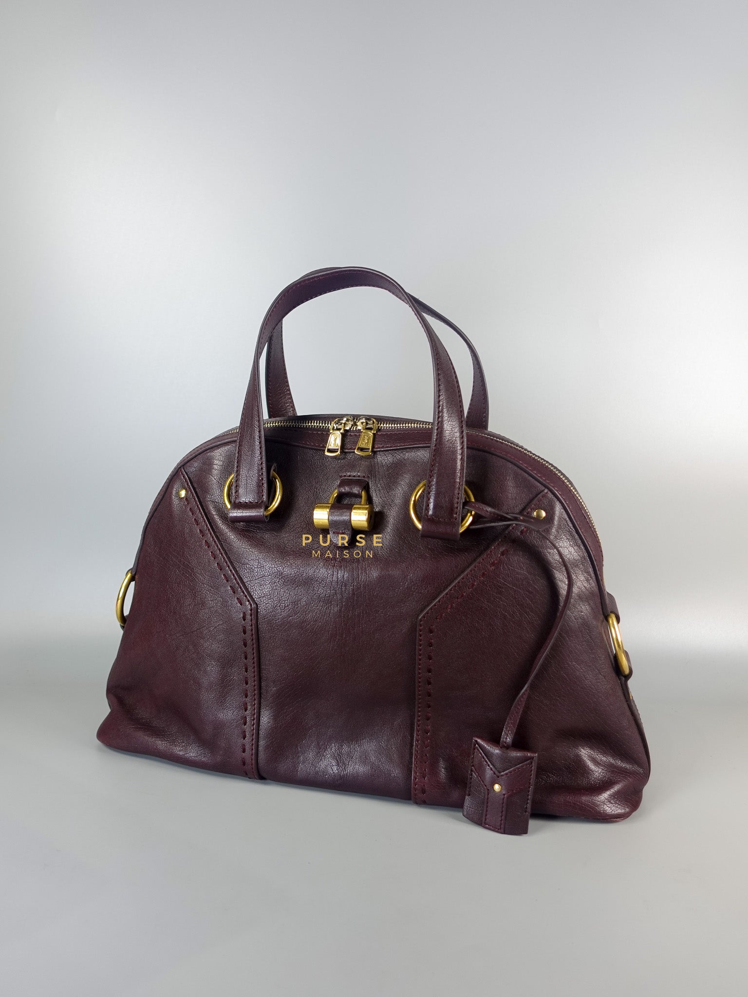 Purple Leather Oversized Muse Bag | Purse Maison Luxury Bags Shop