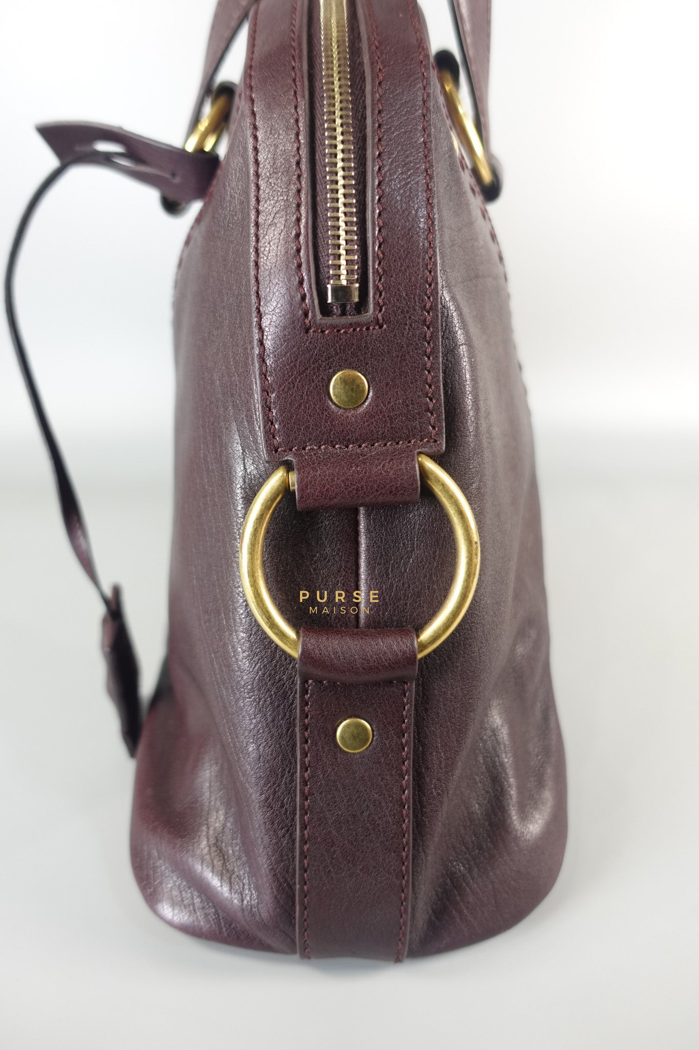 Purple Leather Oversized Muse Bag | Purse Maison Luxury Bags Shop