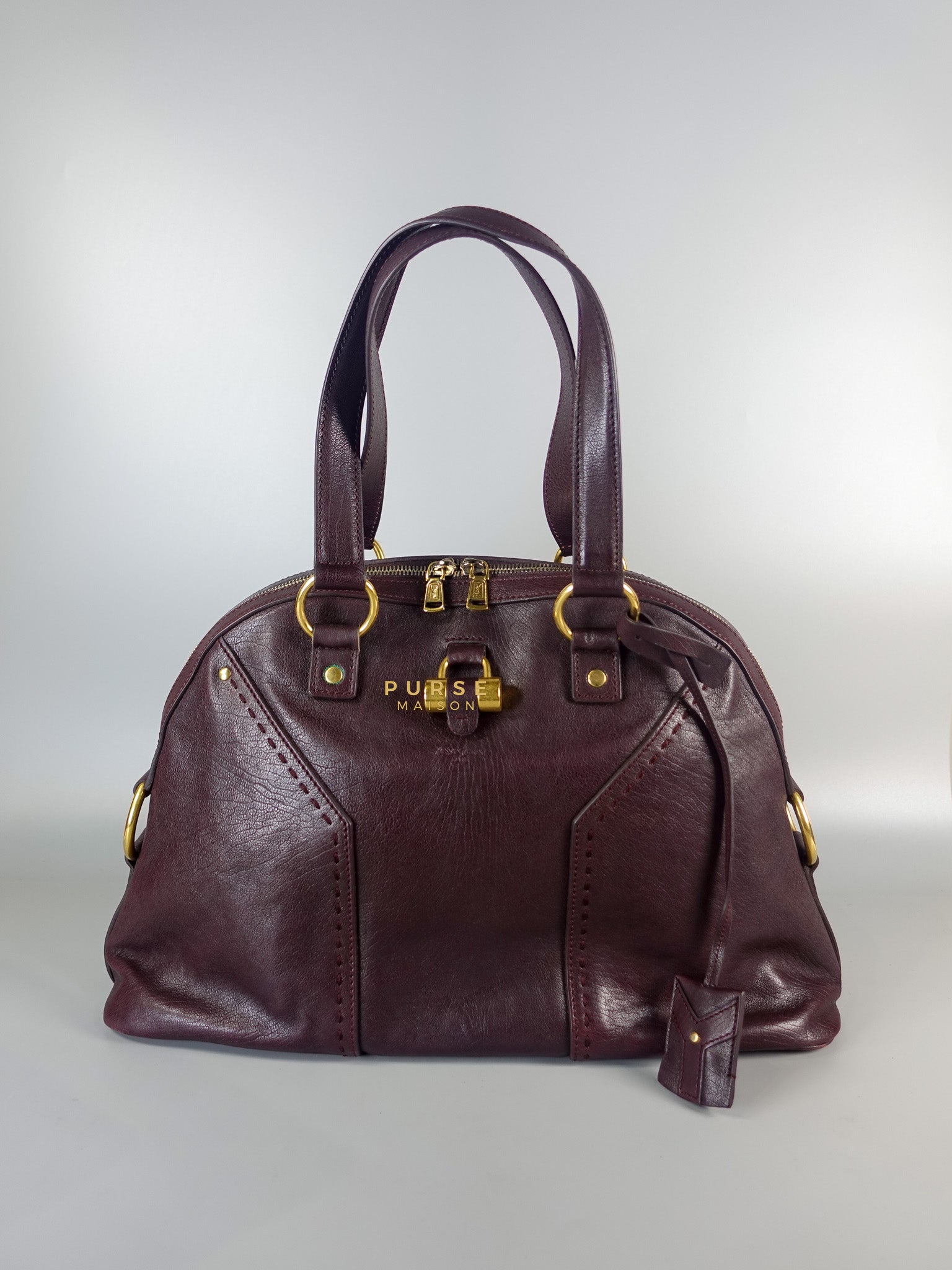 Purple Leather Oversized Muse Bag | Purse Maison Luxury Bags Shop