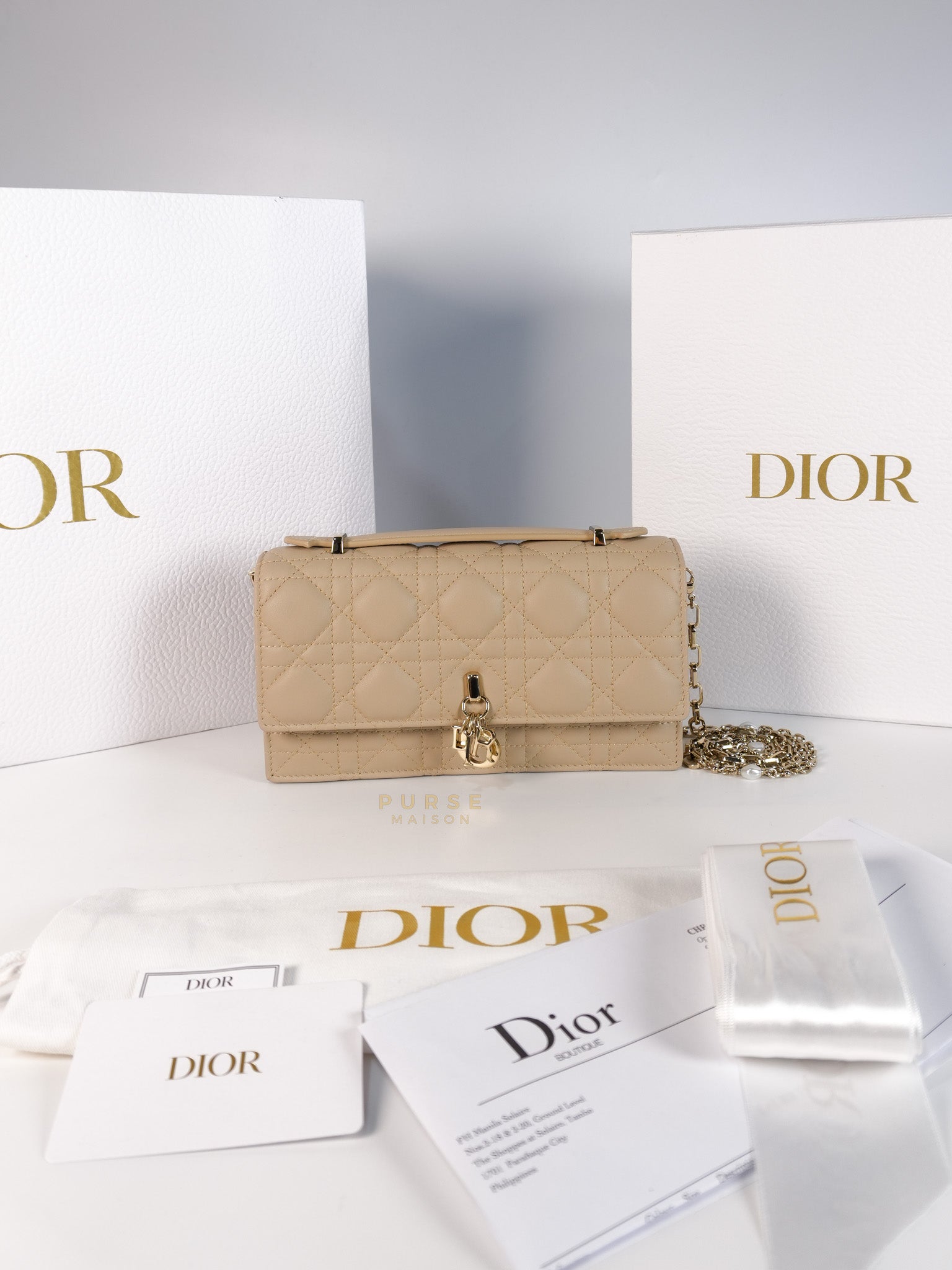 My Dior Mini Top Handle Bag in Biscuit | Purse Maison Luxury Bags Shop