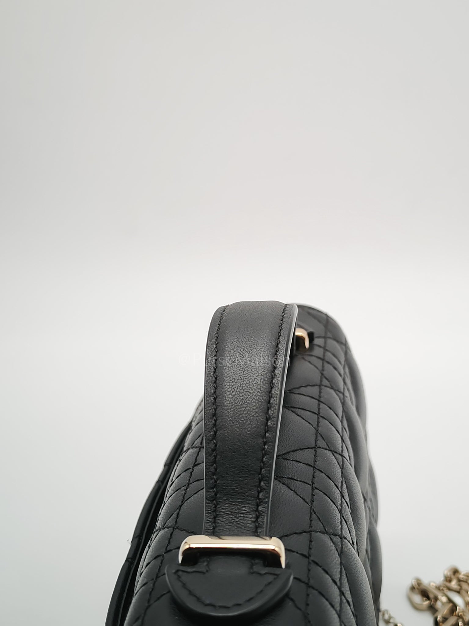My Dior Mini Top Handle in Black Cannage Calfskin Leather Chain Strap Bag | Purse Maison Luxury Bags Shop