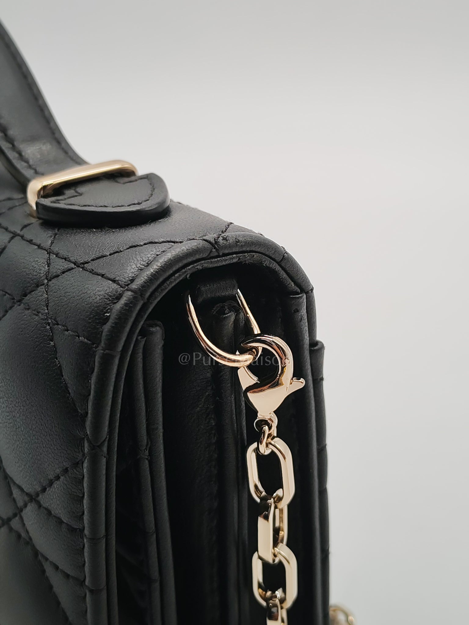 My Dior Mini Top Handle in Black Cannage Calfskin Leather Chain Strap Bag | Purse Maison Luxury Bags Shop