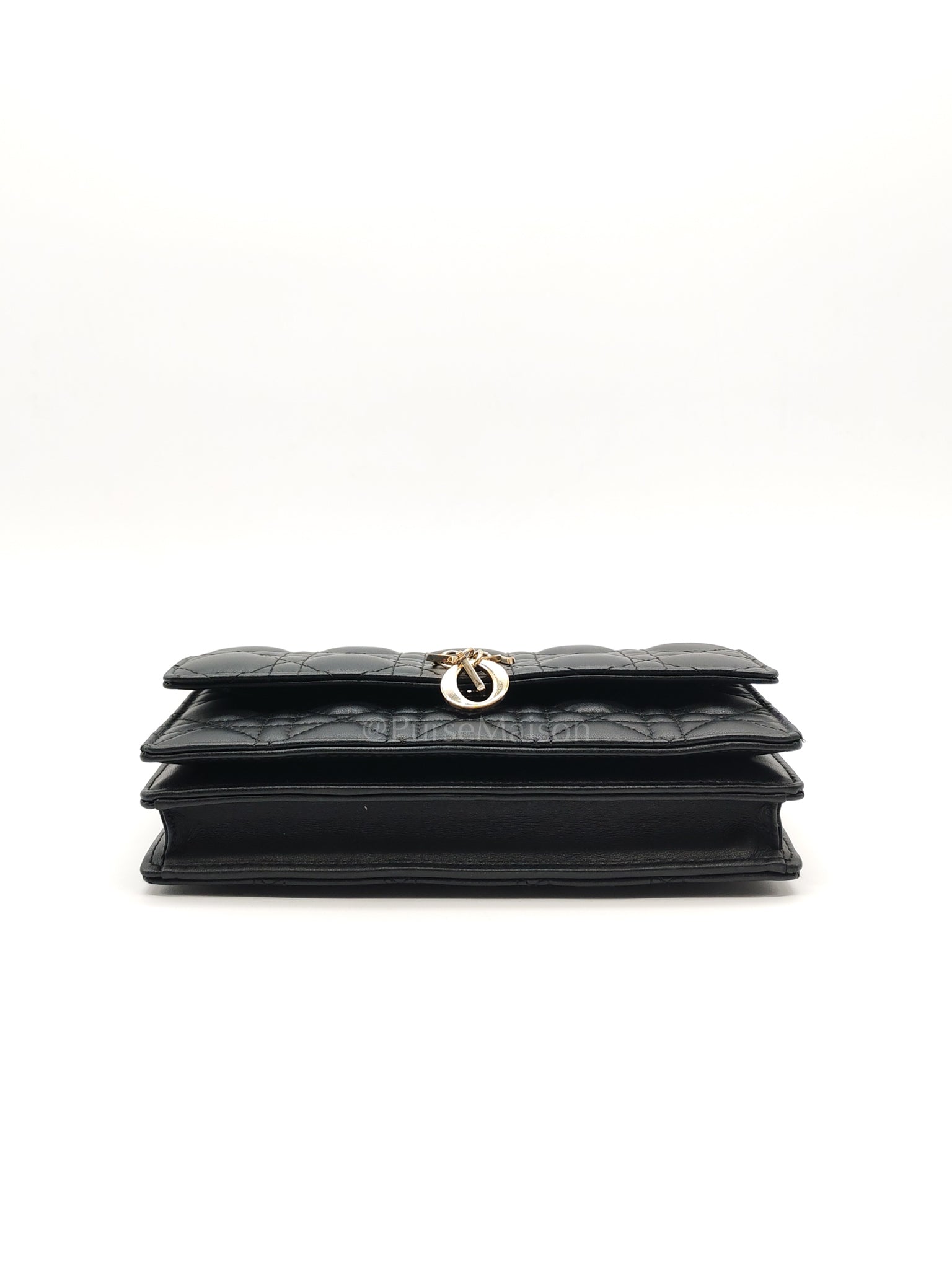 My Dior Mini Top Handle in Black Cannage Calfskin Leather Chain Strap Bag | Purse Maison Luxury Bags Shop