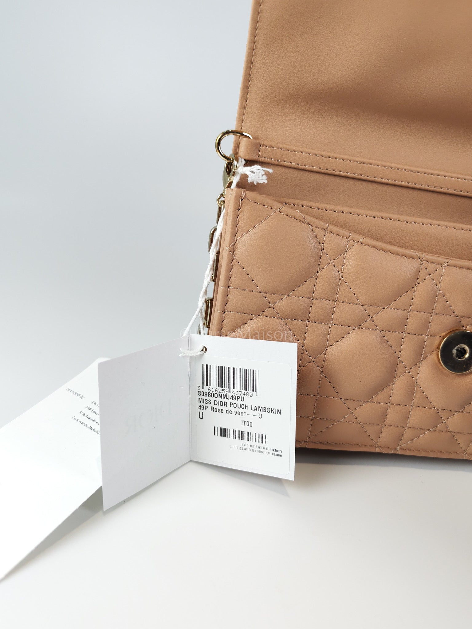 My Dior Top Handle Bag Mini in Blush Pink Quilted Cannage Leather & Light Gold Hardware | Purse Maison Luxury Bags Shop