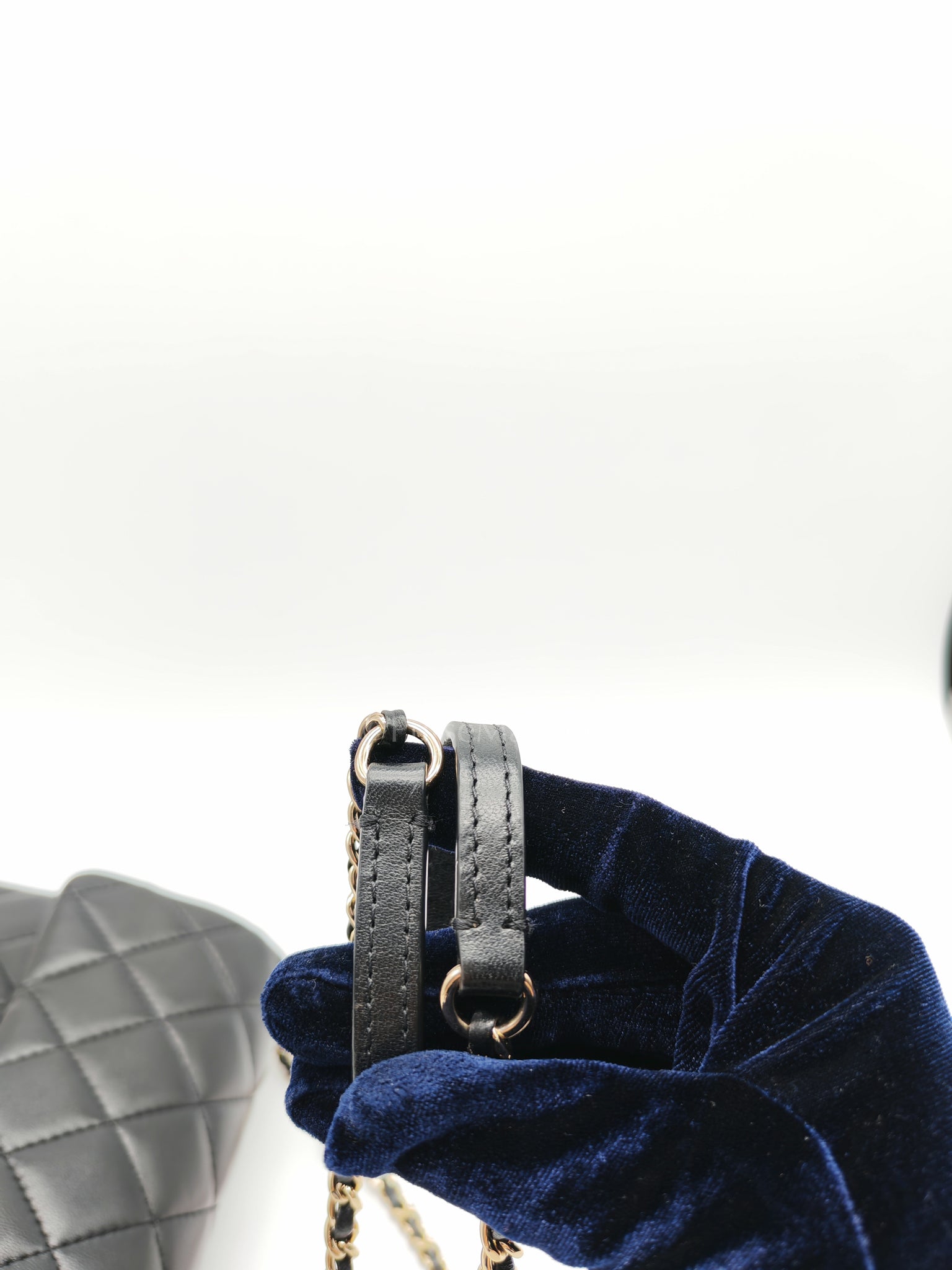 My Precious Pearls Chain Flap in Black Lambskin and Light Gold Hardware Series 29 | Purse Maison Luxury Bags Shop