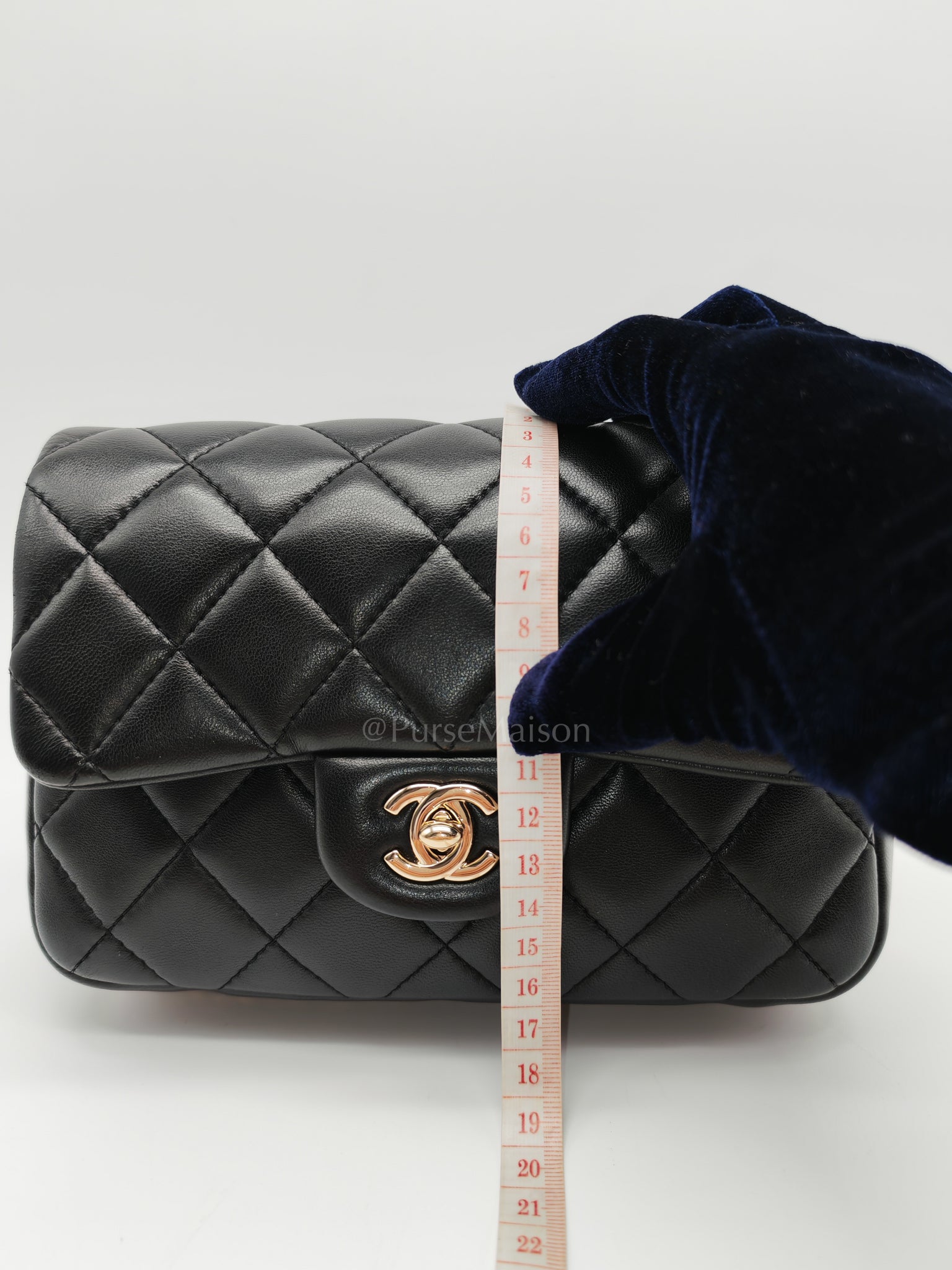 My Precious Pearls Chain Flap in Black Lambskin and Light Gold Hardware Series 29 | Purse Maison Luxury Bags Shop