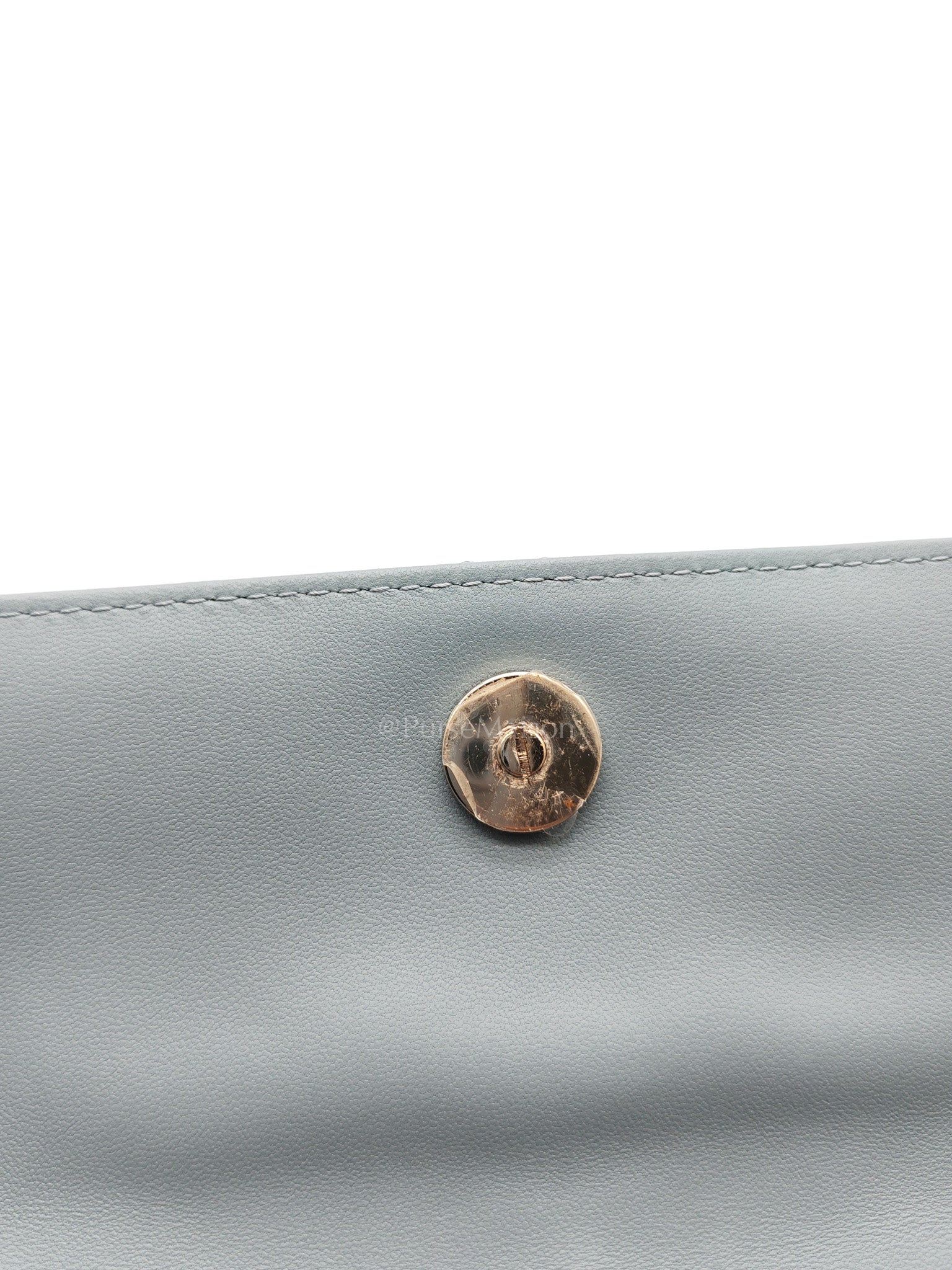 My Dior Mini Top Handle Bag in Cloud Blue Cannage Lambskin Leather Light Gold Hardware