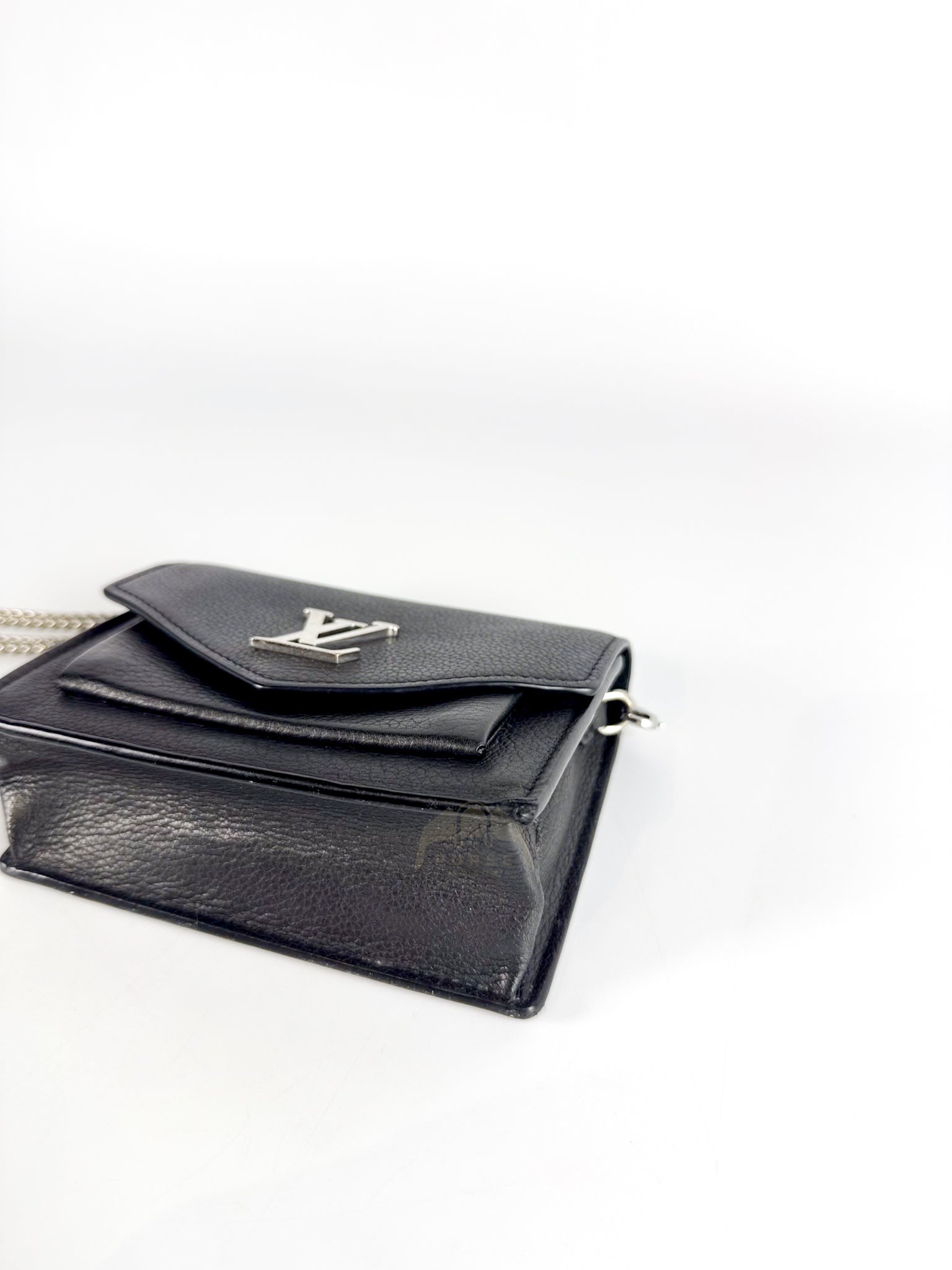 MyLockme Chain Bag in Grained Calfskin Leather (Date Code: UB0240) | Purse Maison Luxury Bags Shop