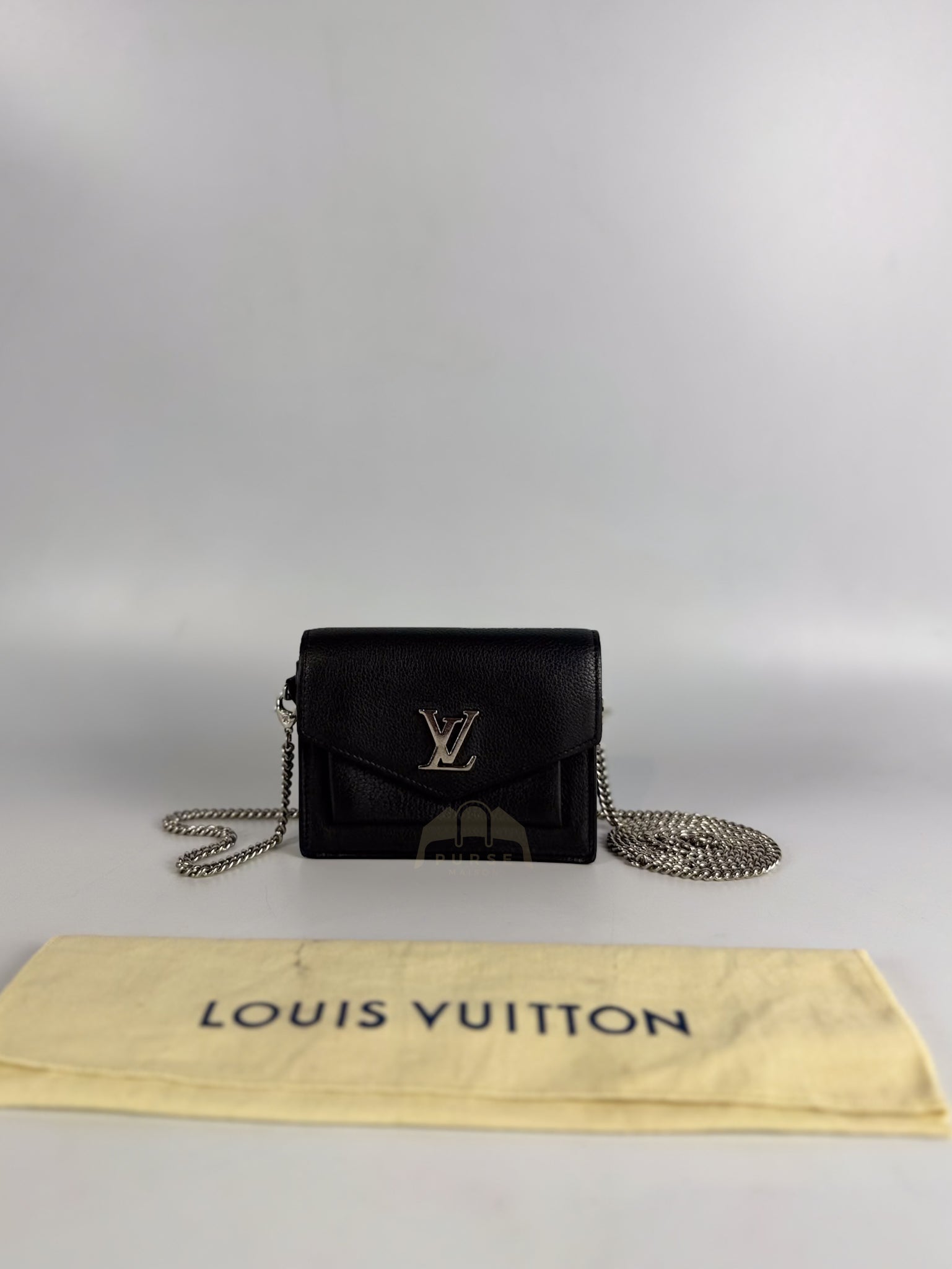 MyLockme Chain Bag in Grained Calfskin Leather (Date Code: UB0240) | Purse Maison Luxury Bags Shop