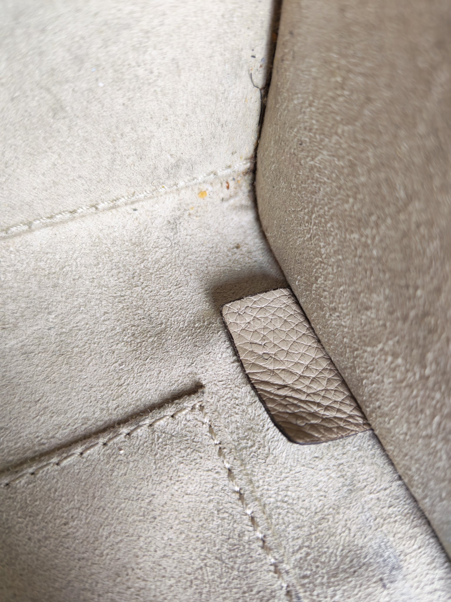 Nano Luggage in Beige Drummed Calfskin Leather Shoulder Bag | Purse Maison Luxury Bags Shop