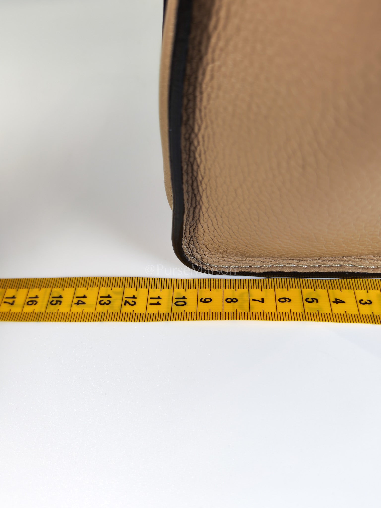 Nano Luggage in Beige Drummed Calfskin Leather Shoulder Bag | Purse Maison Luxury Bags Shop