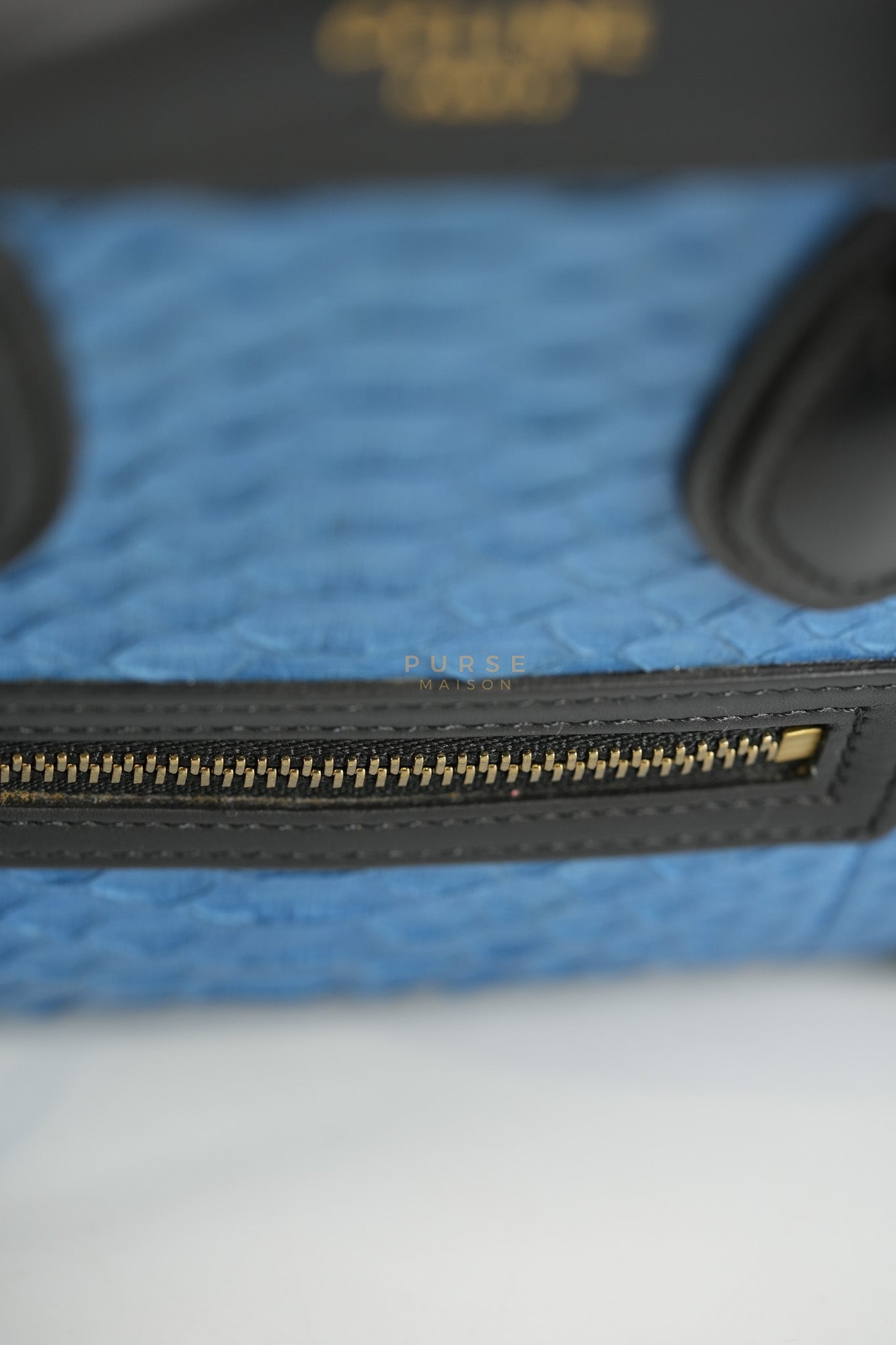 Nano Luggage Tri-color in Python Exotic Leather | Purse Maison Luxury Bags Shop