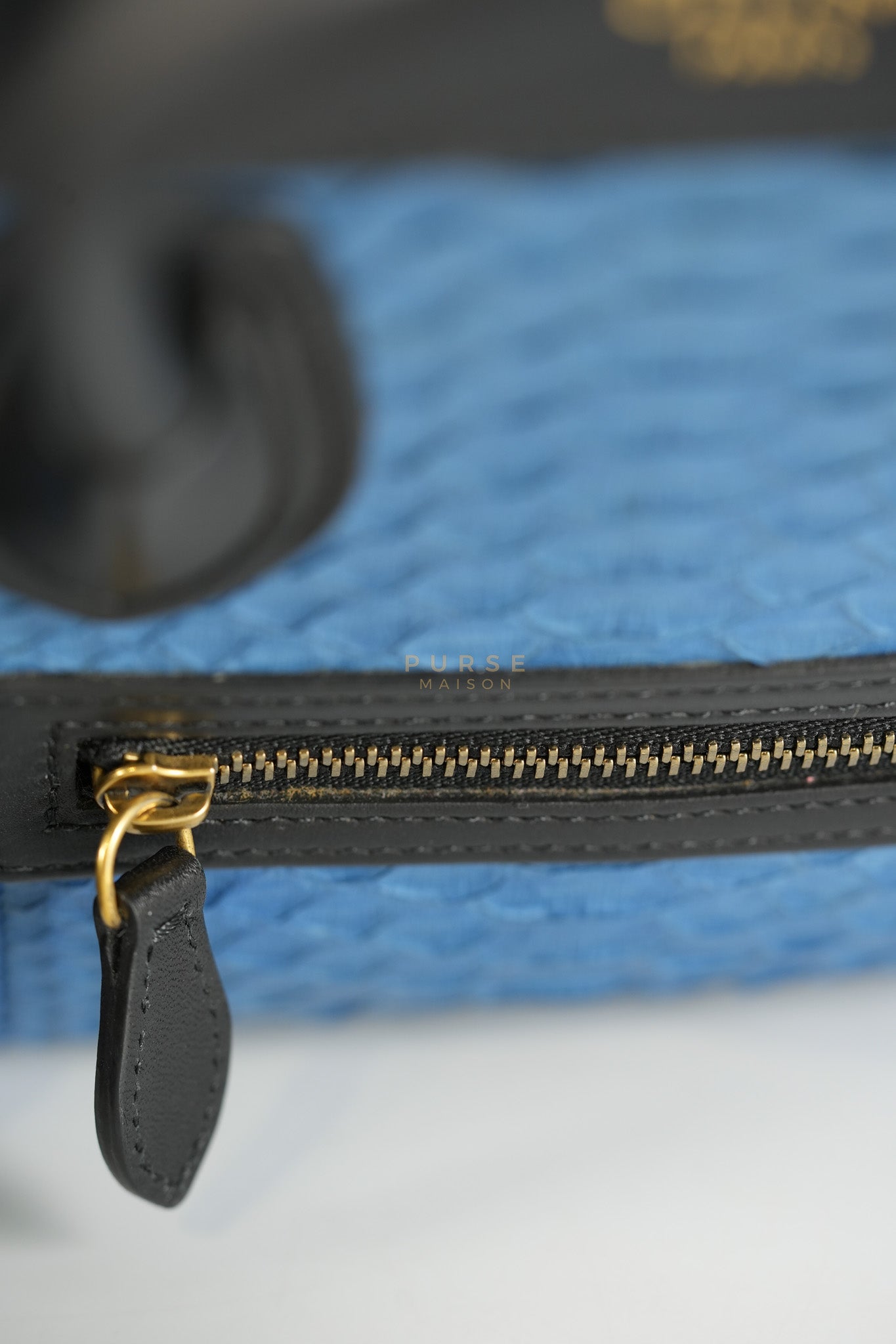 Nano Luggage Tri-color in Python Exotic Leather | Purse Maison Luxury Bags Shop