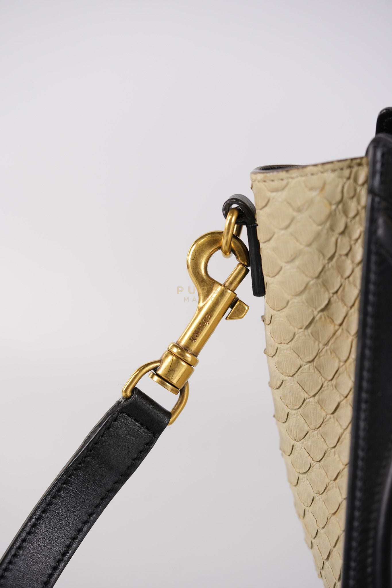 Nano Luggage Tri-color in Python Exotic Leather | Purse Maison Luxury Bags Shop