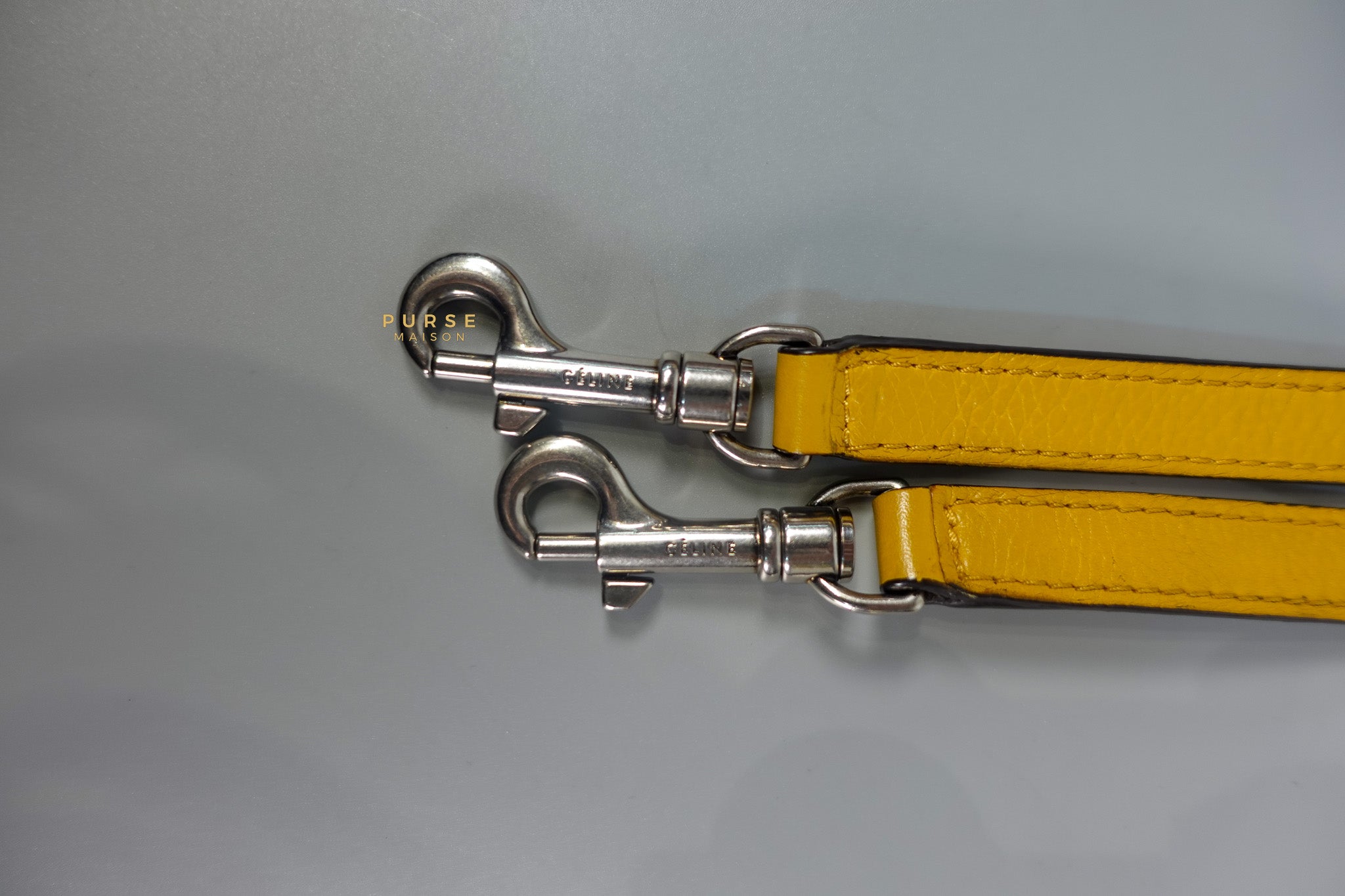 Nano Luggage Yellow Drummed Calfskin Leather Handbag | Purse Maison Luxury Bags Shop