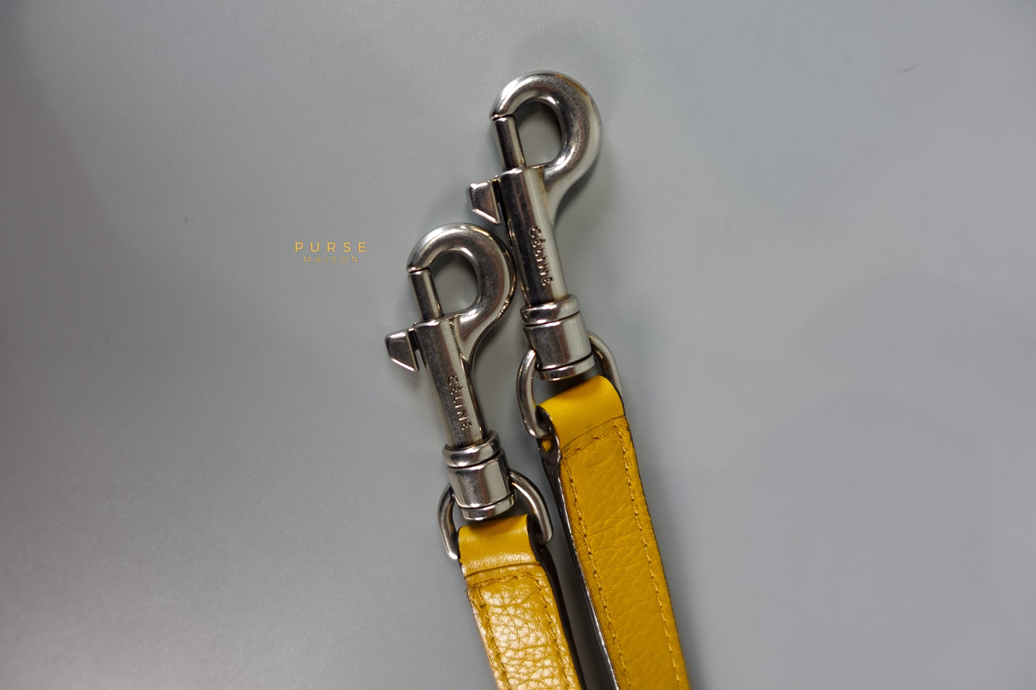 Nano Luggage Yellow Drummed Calfskin Leather Handbag | Purse Maison Luxury Bags Shop