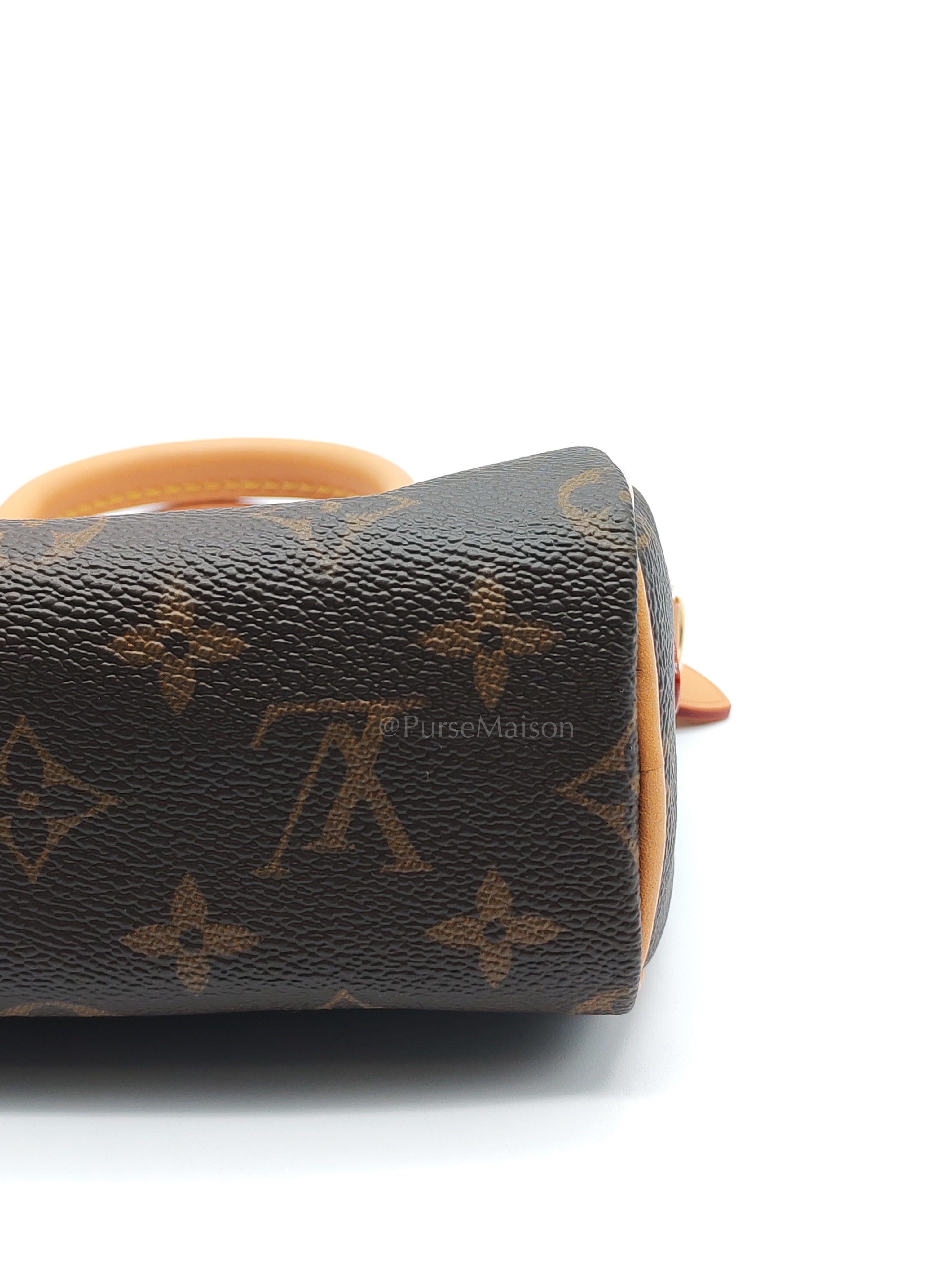 Nano Speedy Bandoulière in Monogram Canvas & Gold Hardware (Datecode: TN3265) | Purse Maison Luxury Bags Shop