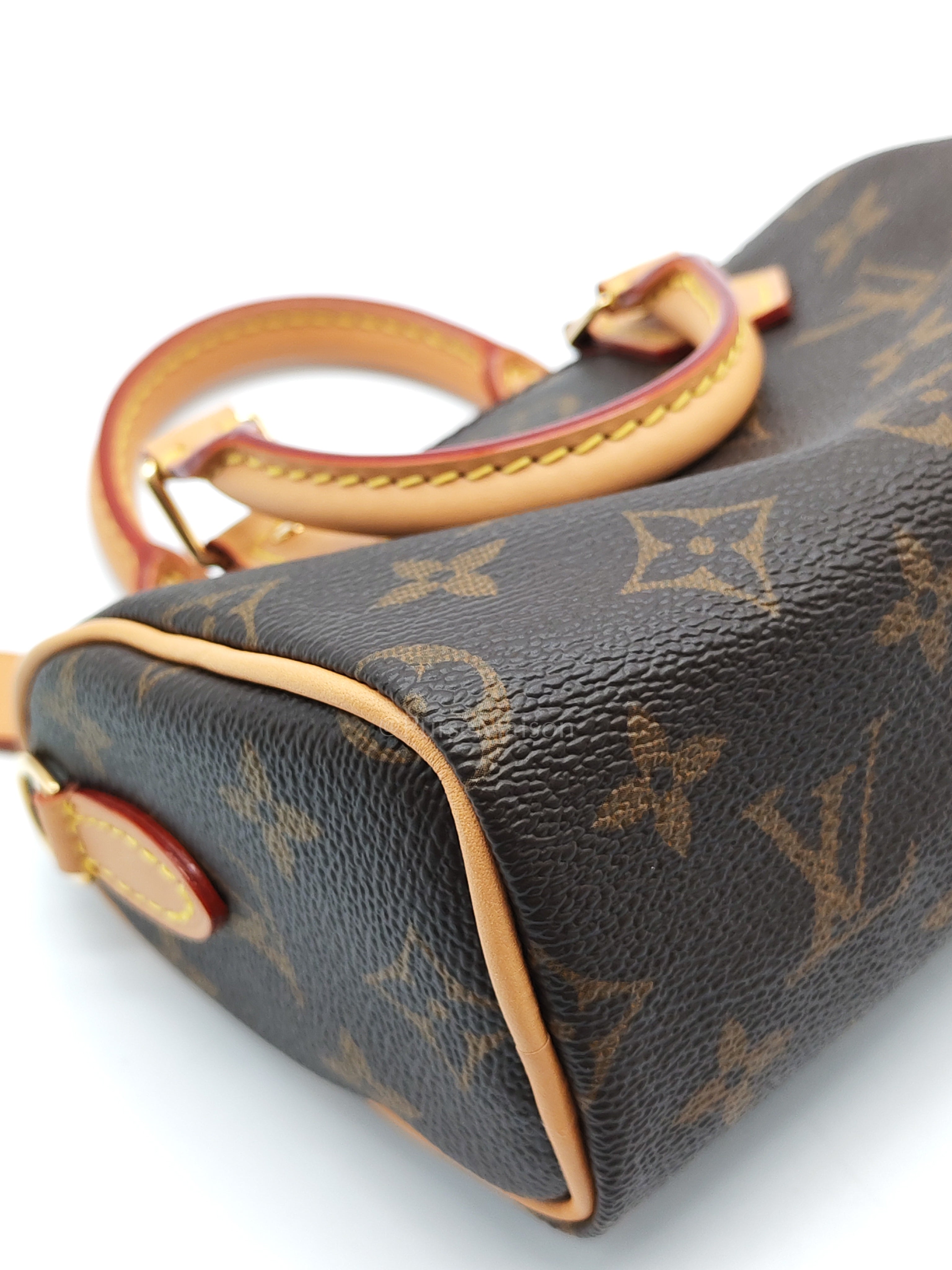 Nano Speedy Bandoulière in Monogram Canvas & Gold Hardware (Datecode: TN3265) | Purse Maison Luxury Bags Shop