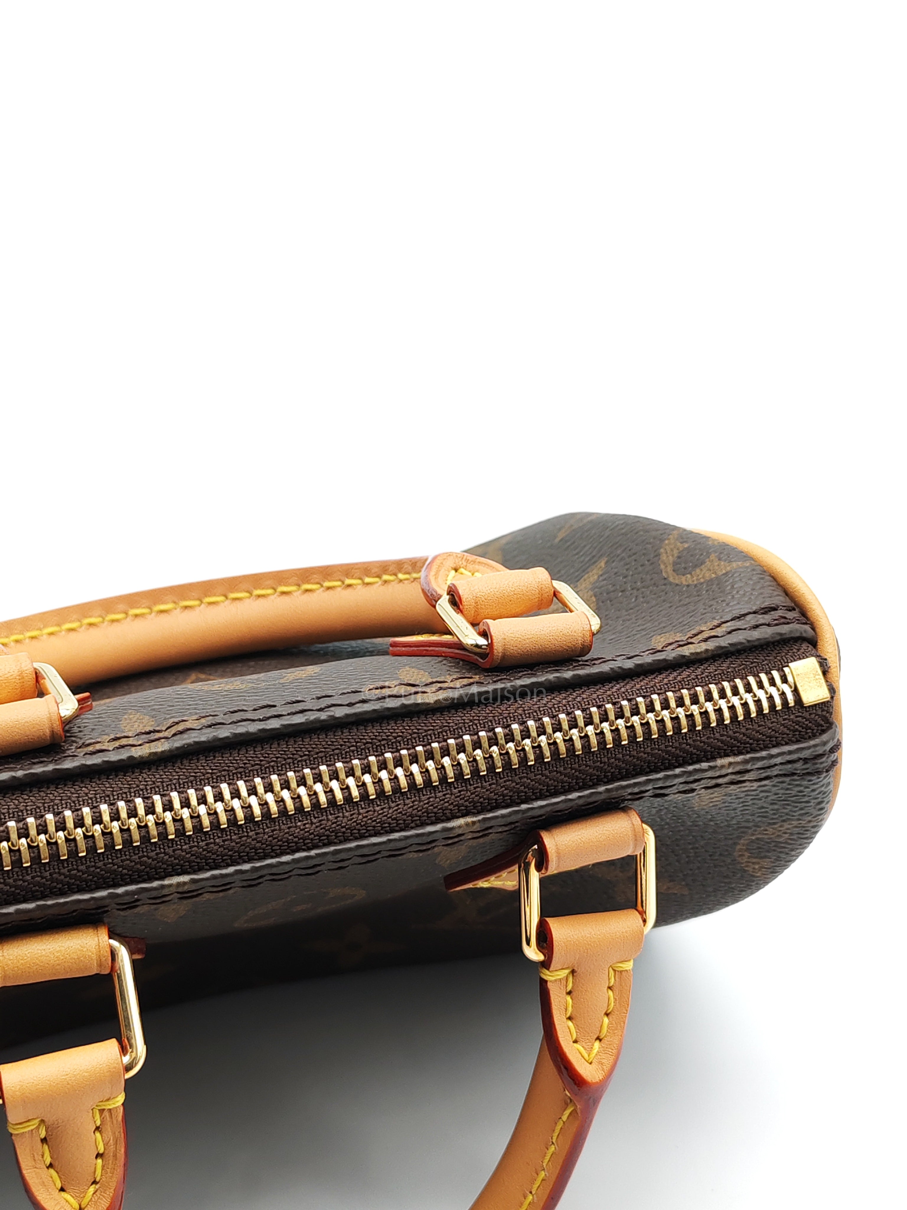 Nano Speedy Bandoulière in Monogram Canvas & Gold Hardware (Datecode: TN3265) | Purse Maison Luxury Bags Shop