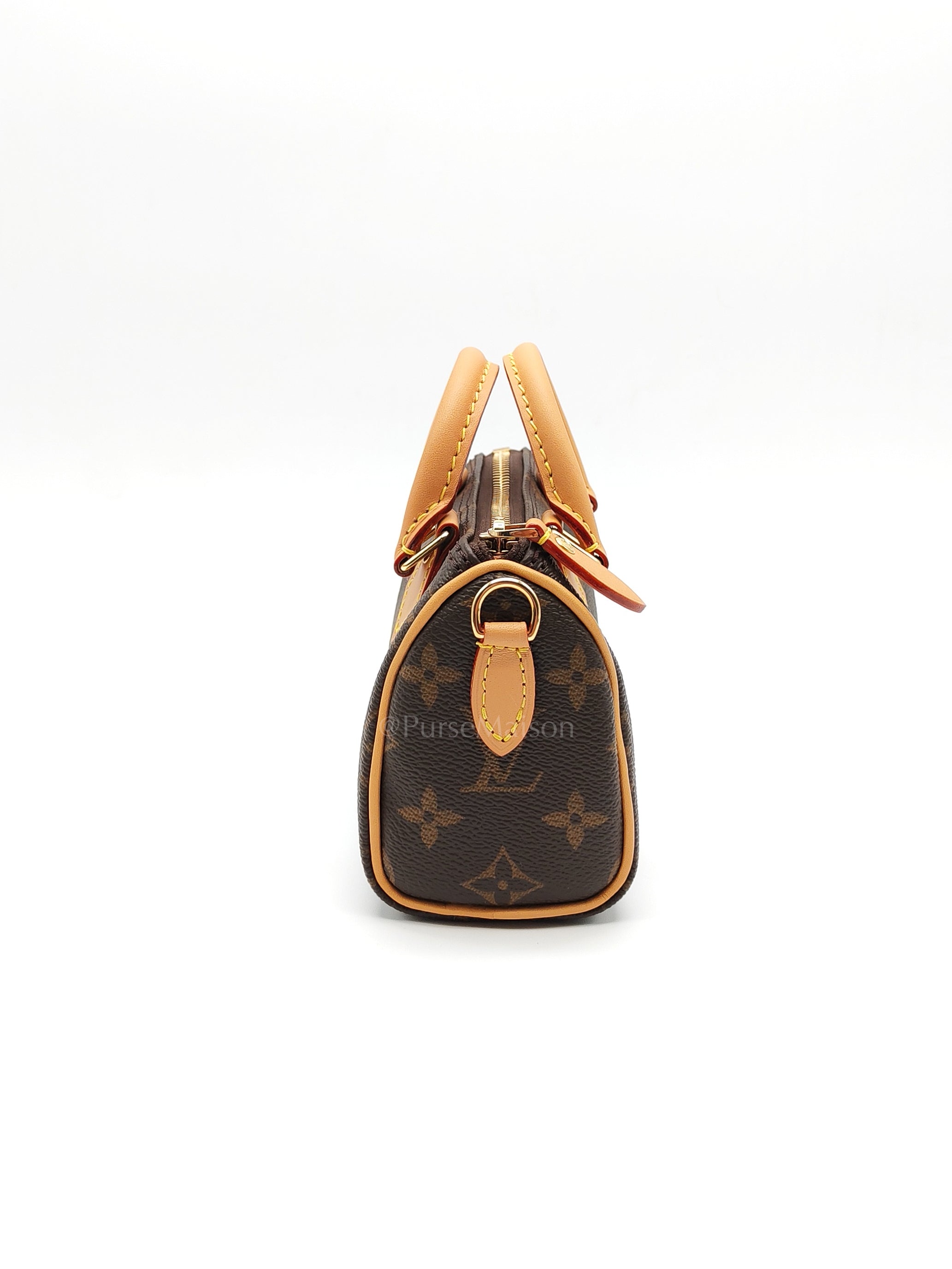 Nano Speedy Bandoulière in Monogram Canvas & Gold Hardware (Datecode: TN3265) | Purse Maison Luxury Bags Shop
