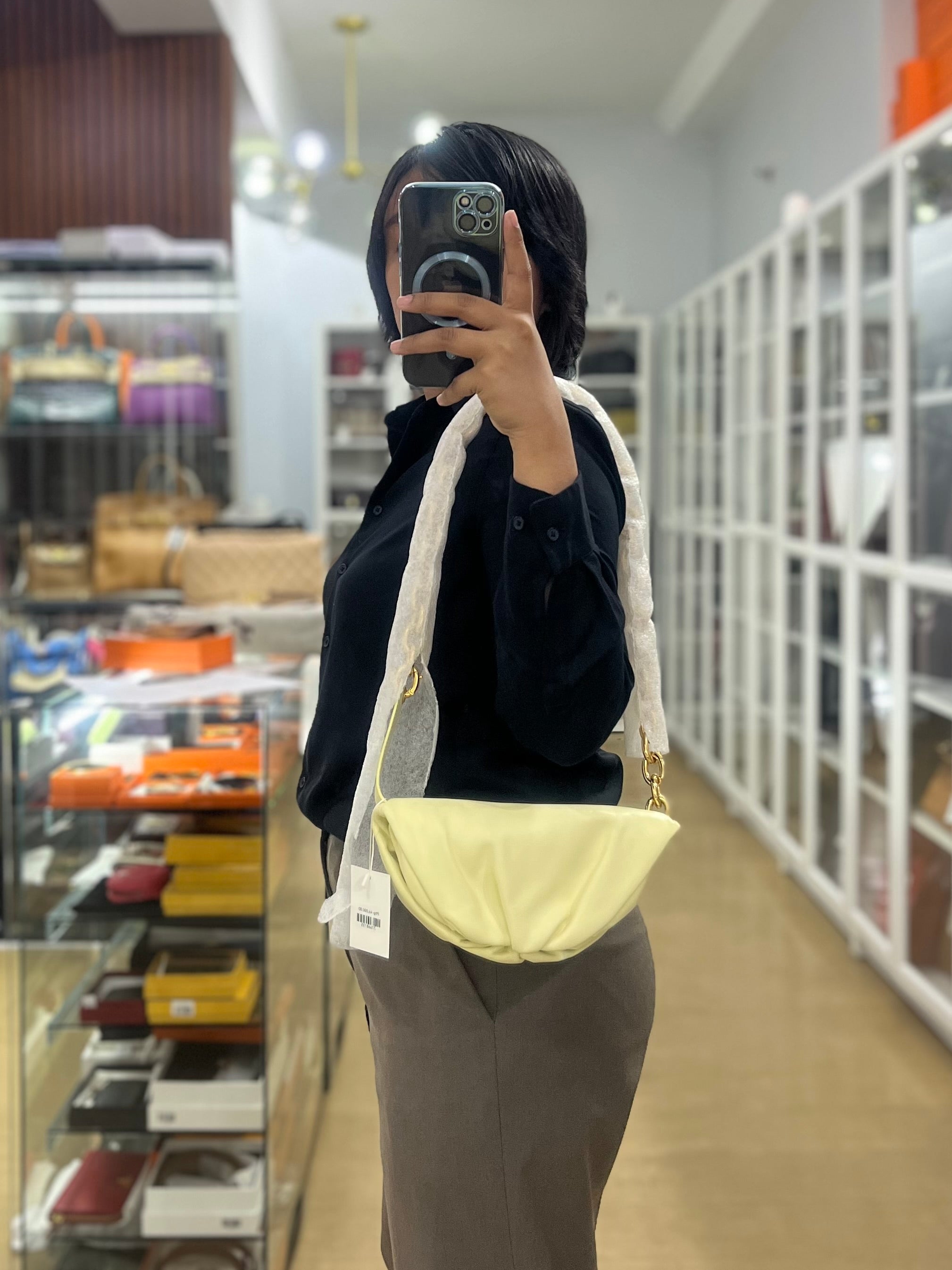 Nappa The Belt Chain Pouch Ice Cream | Purse Maison Luxury Bags Shop