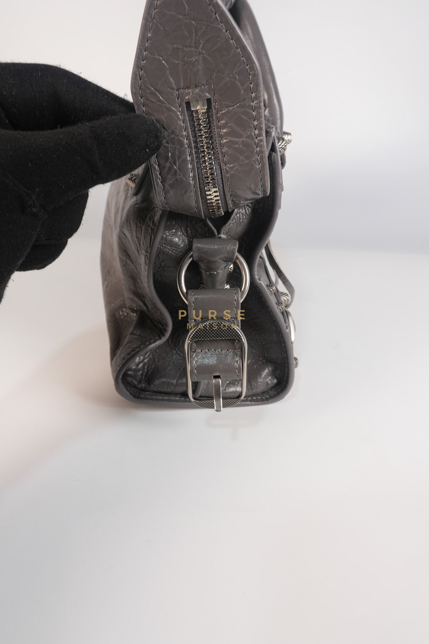 Neo Cagole Arena XS in Dark Grey Agneau Leather | Purse Maison Luxury Bags Shop