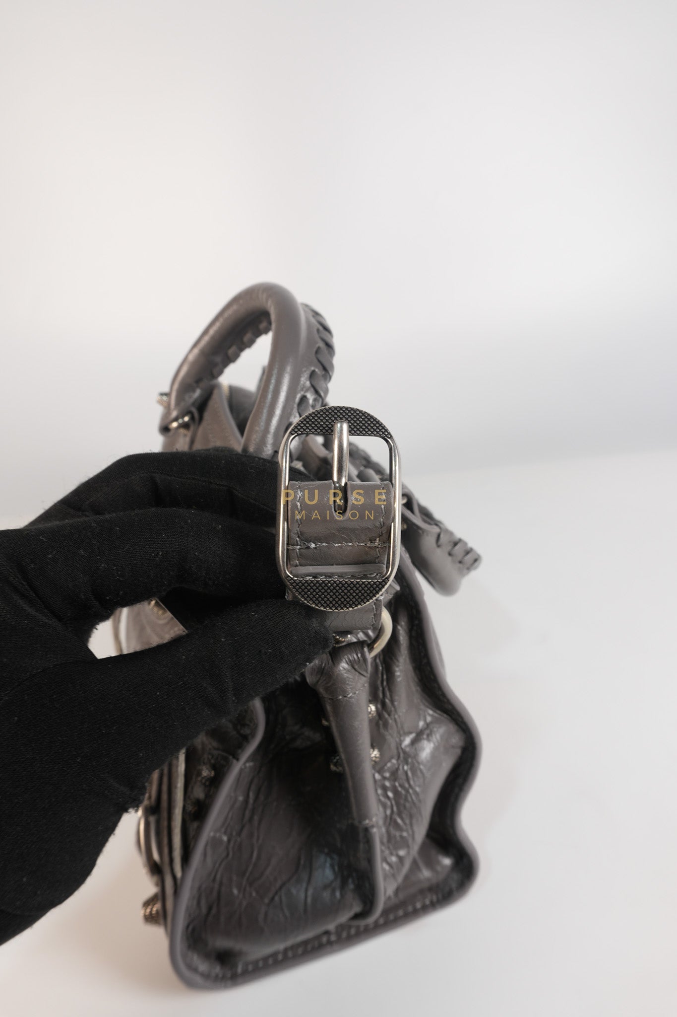 Neo Cagole Arena XS in Dark Grey Agneau Leather | Purse Maison Luxury Bags Shop