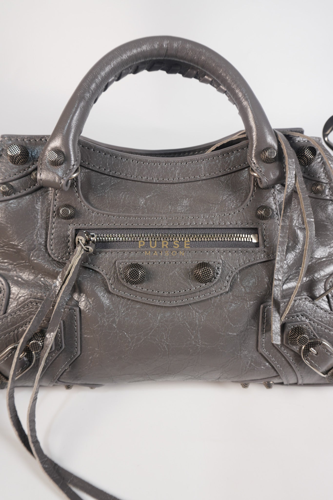 Neo Cagole Arena XS in Dark Grey Agneau Leather | Purse Maison Luxury Bags Shop