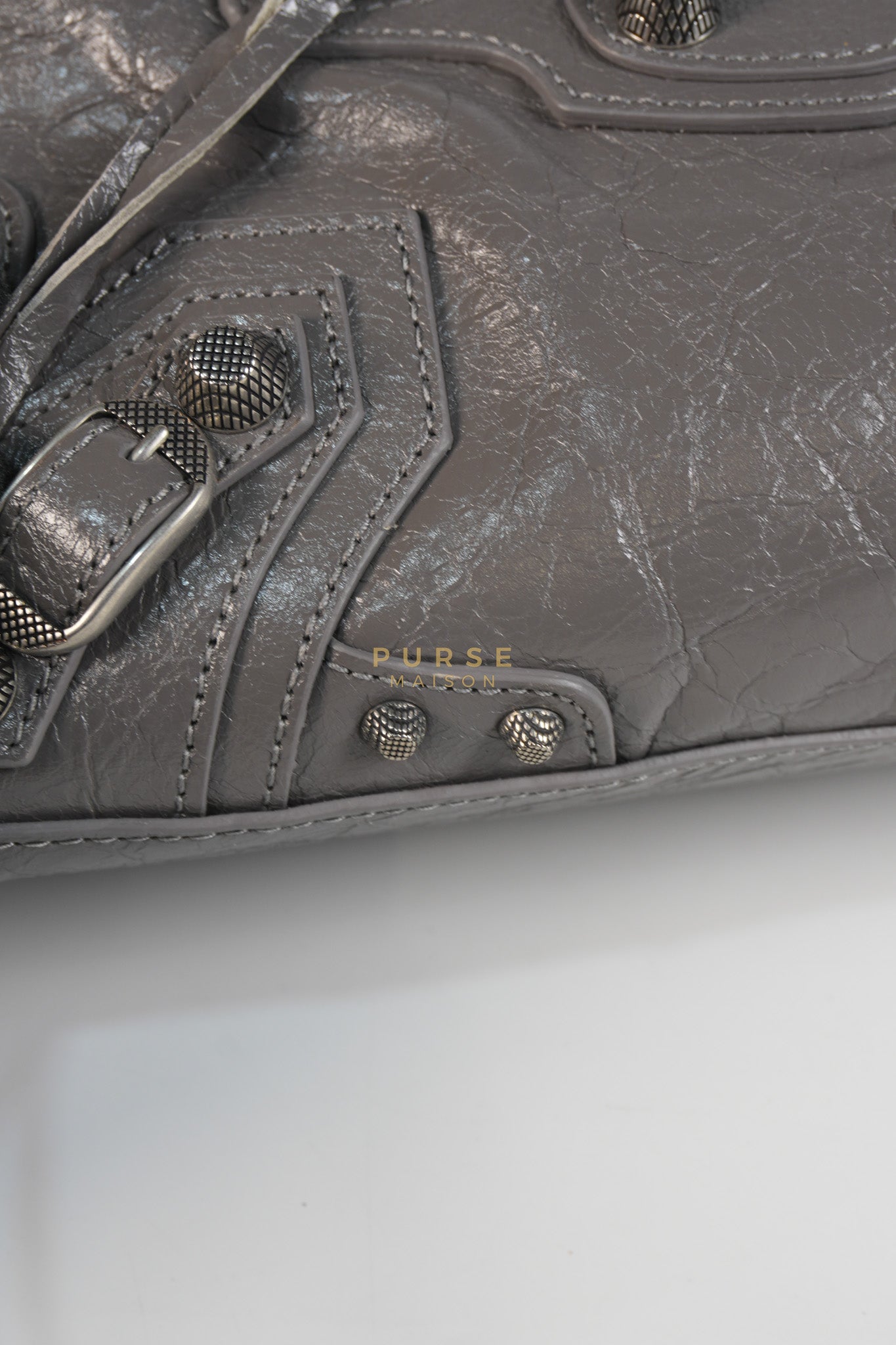 Neo Cagole Arena XS in Dark Grey Agneau Leather | Purse Maison Luxury Bags Shop