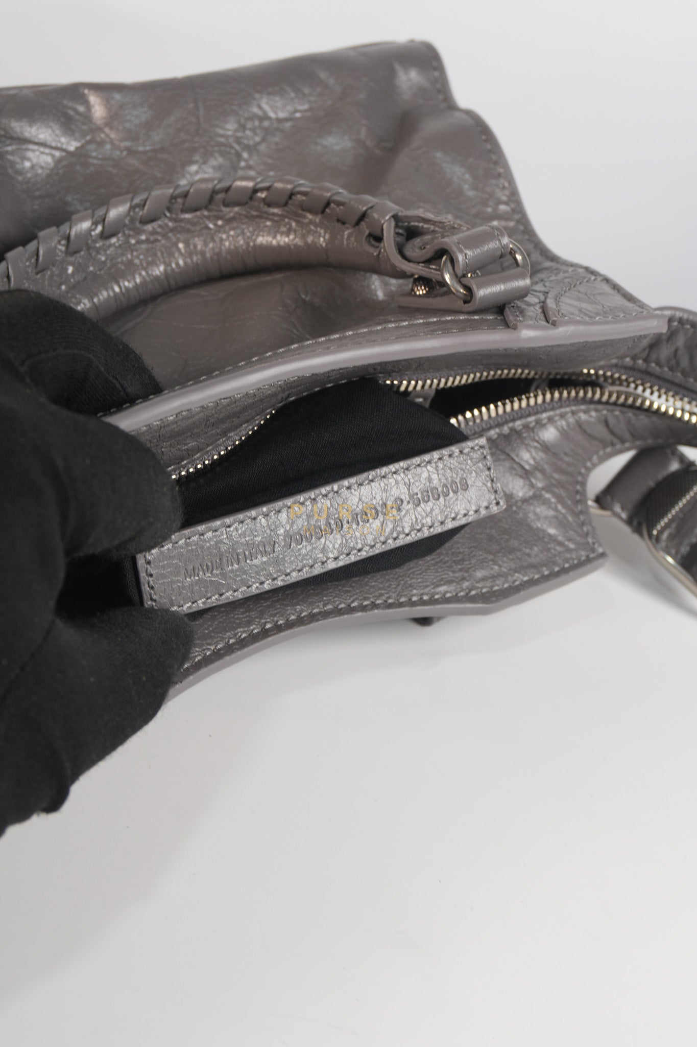 Neo Cagole Arena XS in Dark Grey Agneau Leather | Purse Maison Luxury Bags Shop