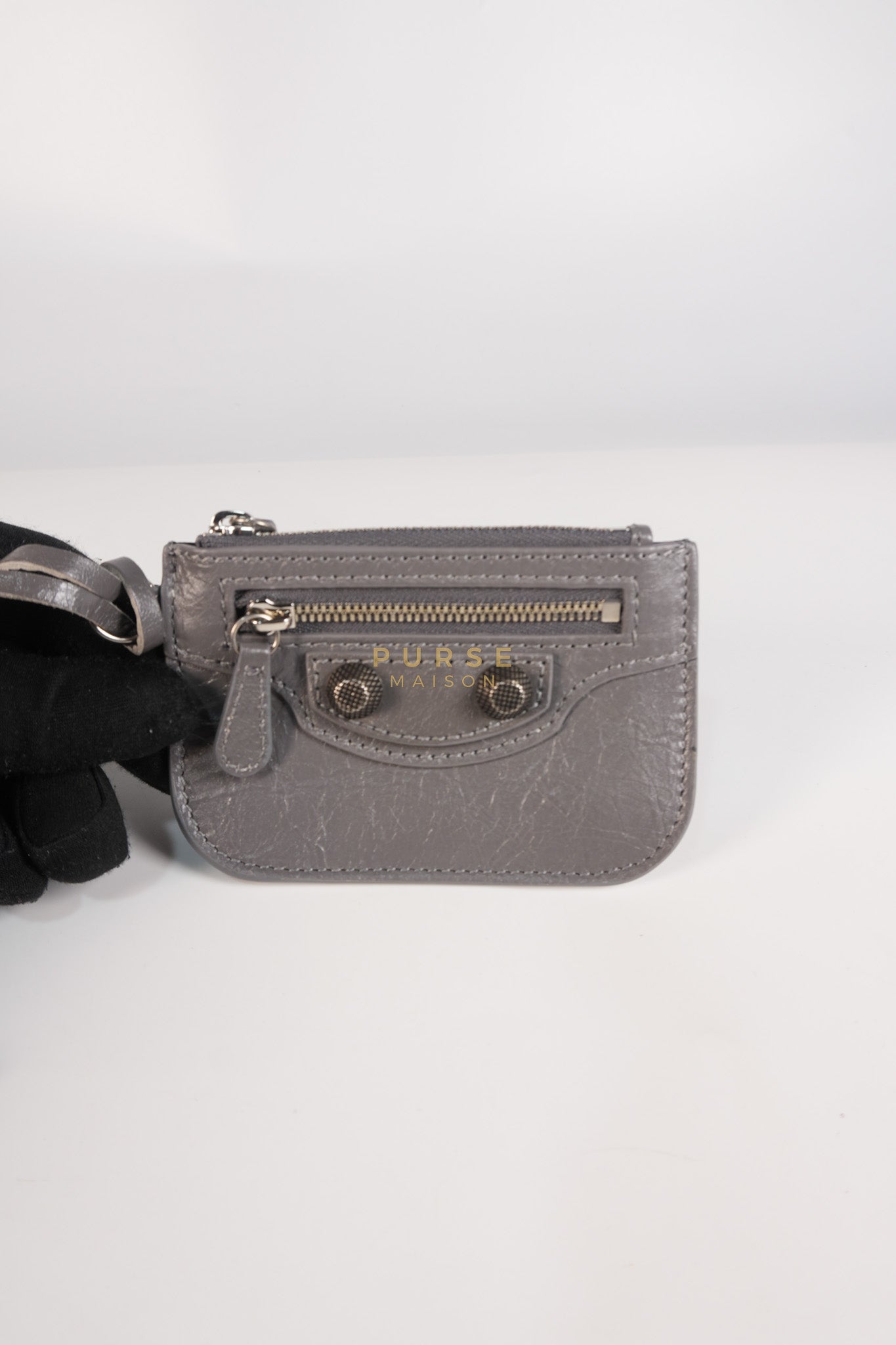 Neo Cagole Arena XS in Dark Grey Agneau Leather | Purse Maison Luxury Bags Shop