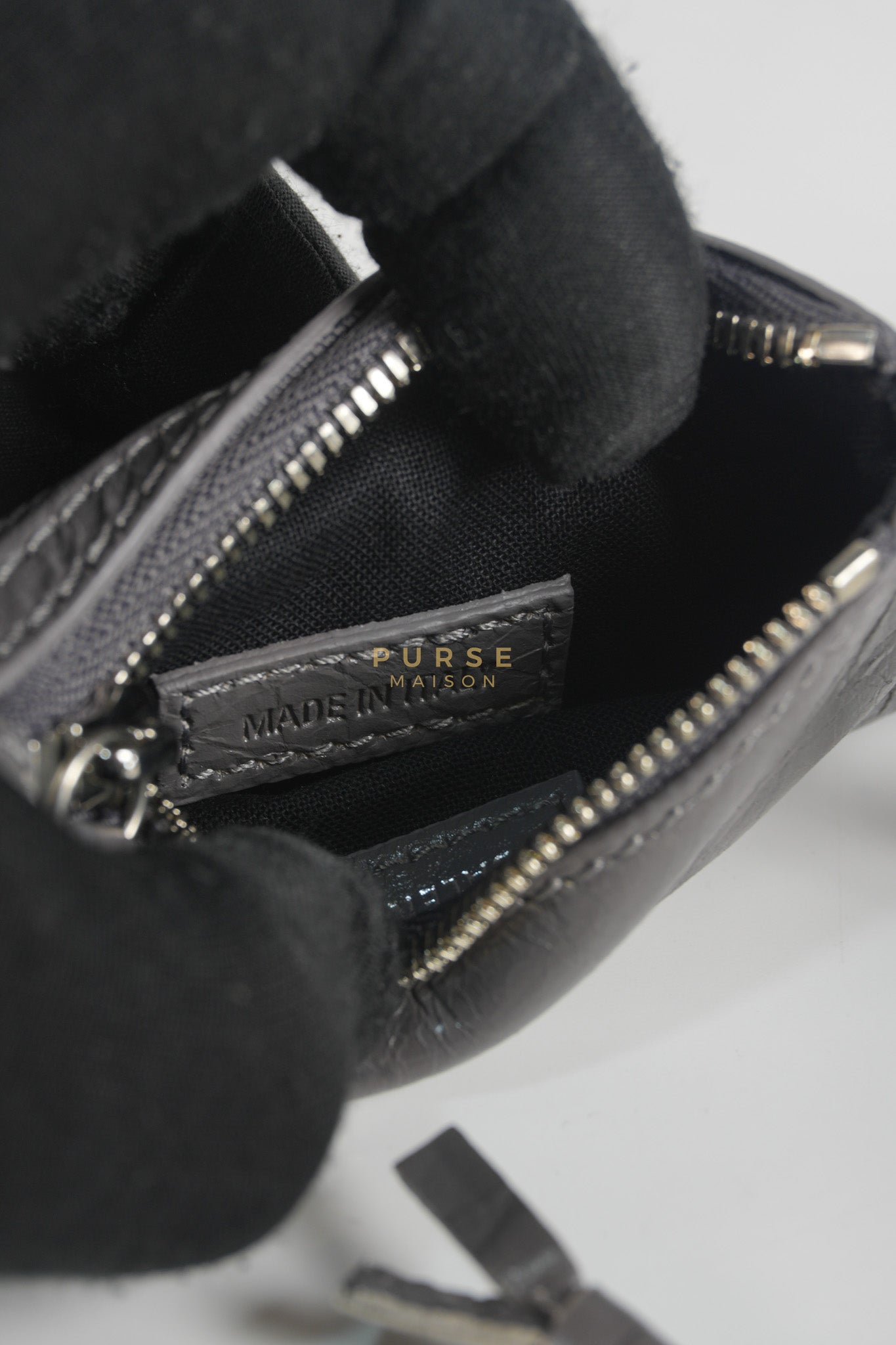 Neo Cagole Arena XS in Dark Grey Agneau Leather | Purse Maison Luxury Bags Shop