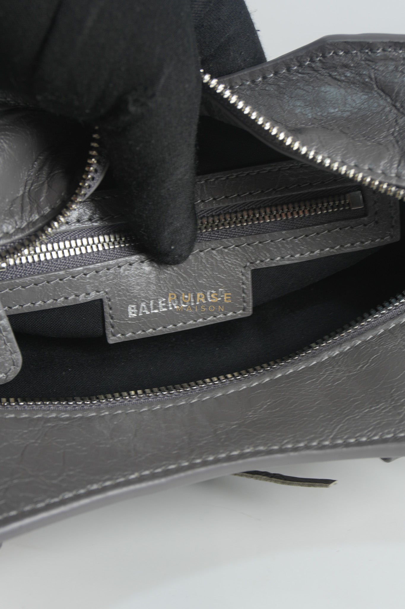 Neo Cagole Arena XS in Dark Grey Agneau Leather | Purse Maison Luxury Bags Shop