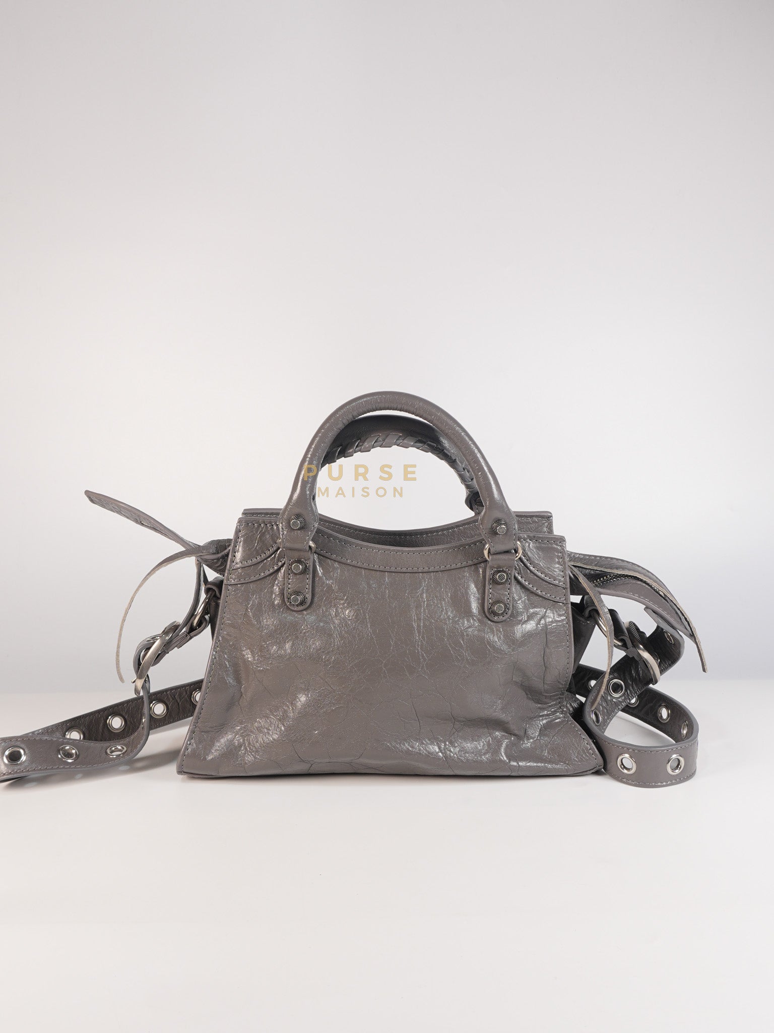 Neo Cagole Arena XS in Dark Grey Agneau Leather | Purse Maison Luxury Bags Shop
