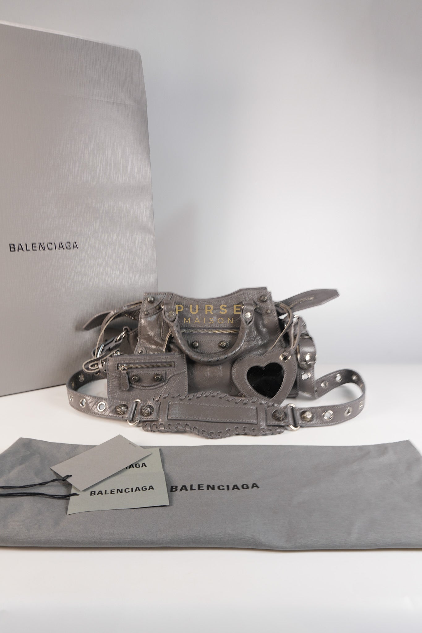 Neo Cagole Arena XS in Dark Grey Agneau Leather | Purse Maison Luxury Bags Shop